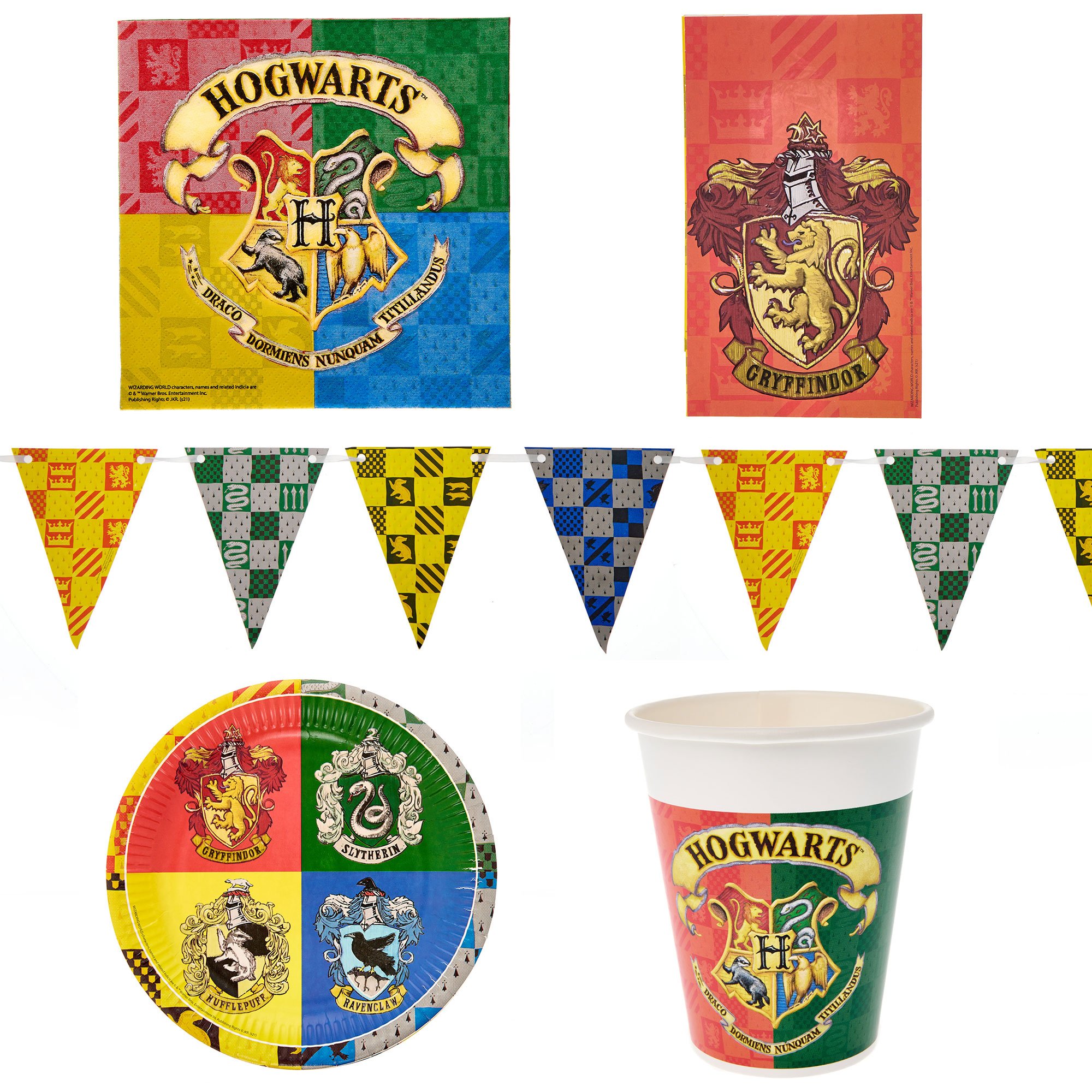 Harry Potter Birthday Party Tableware & Decorations Bundle - 16 Guests 
