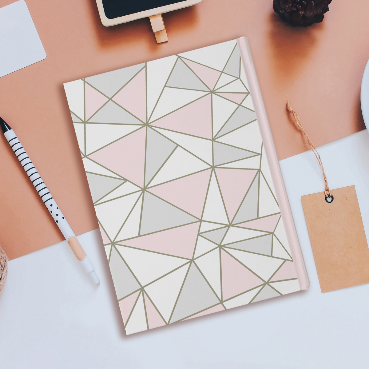 Page A Day Personalised Diary - Pink Geometric