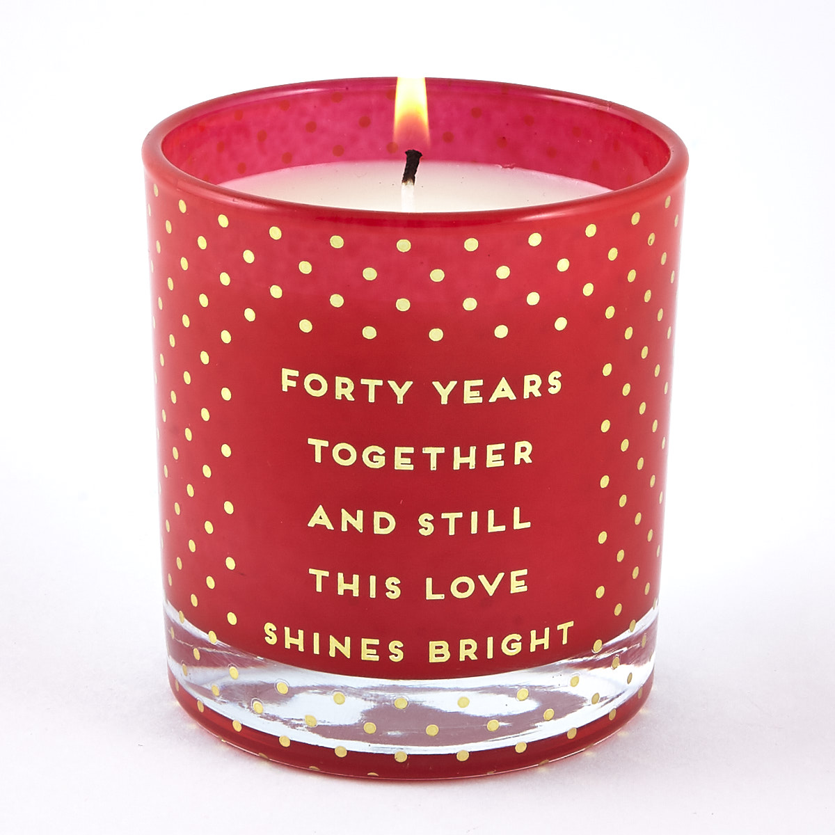 Tulip Scented Ruby Wedding Anniversary Candle