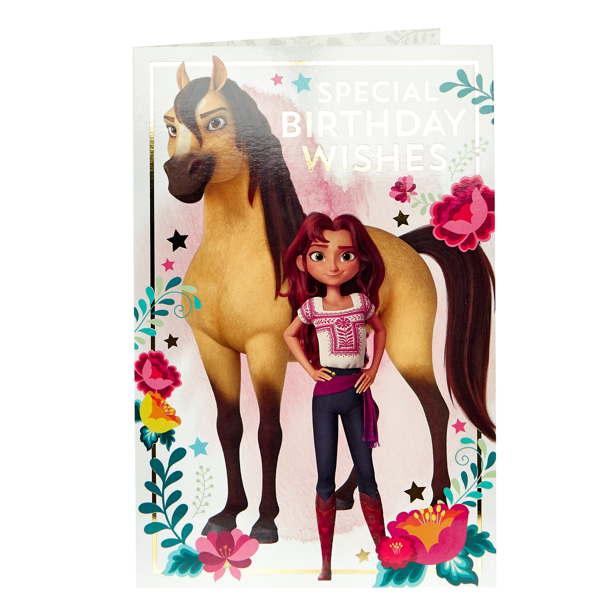 DreamWorks Spirit Untamed Colour-In Birthday Card 