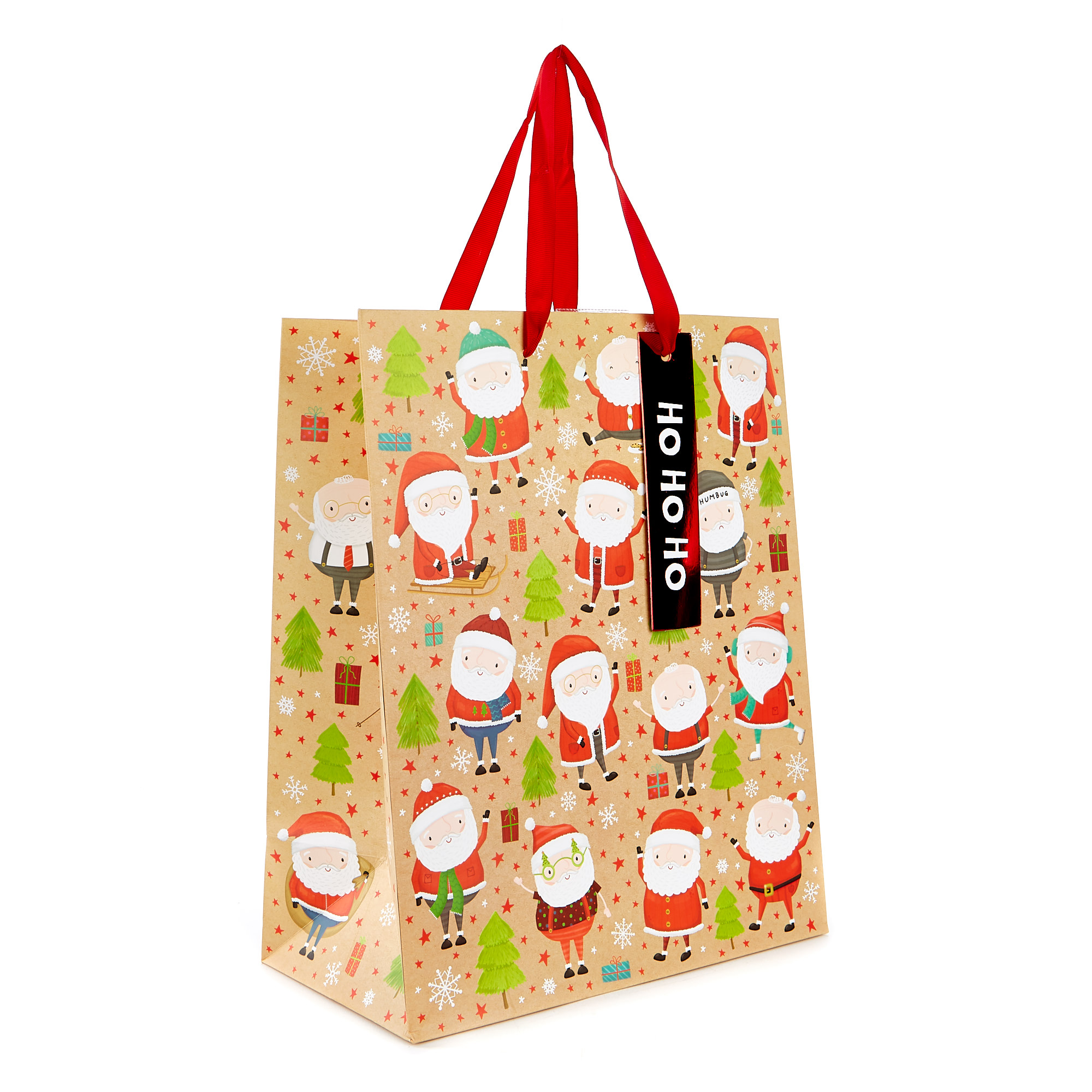 Large Christmas Gift Bag - Santa Pattern 