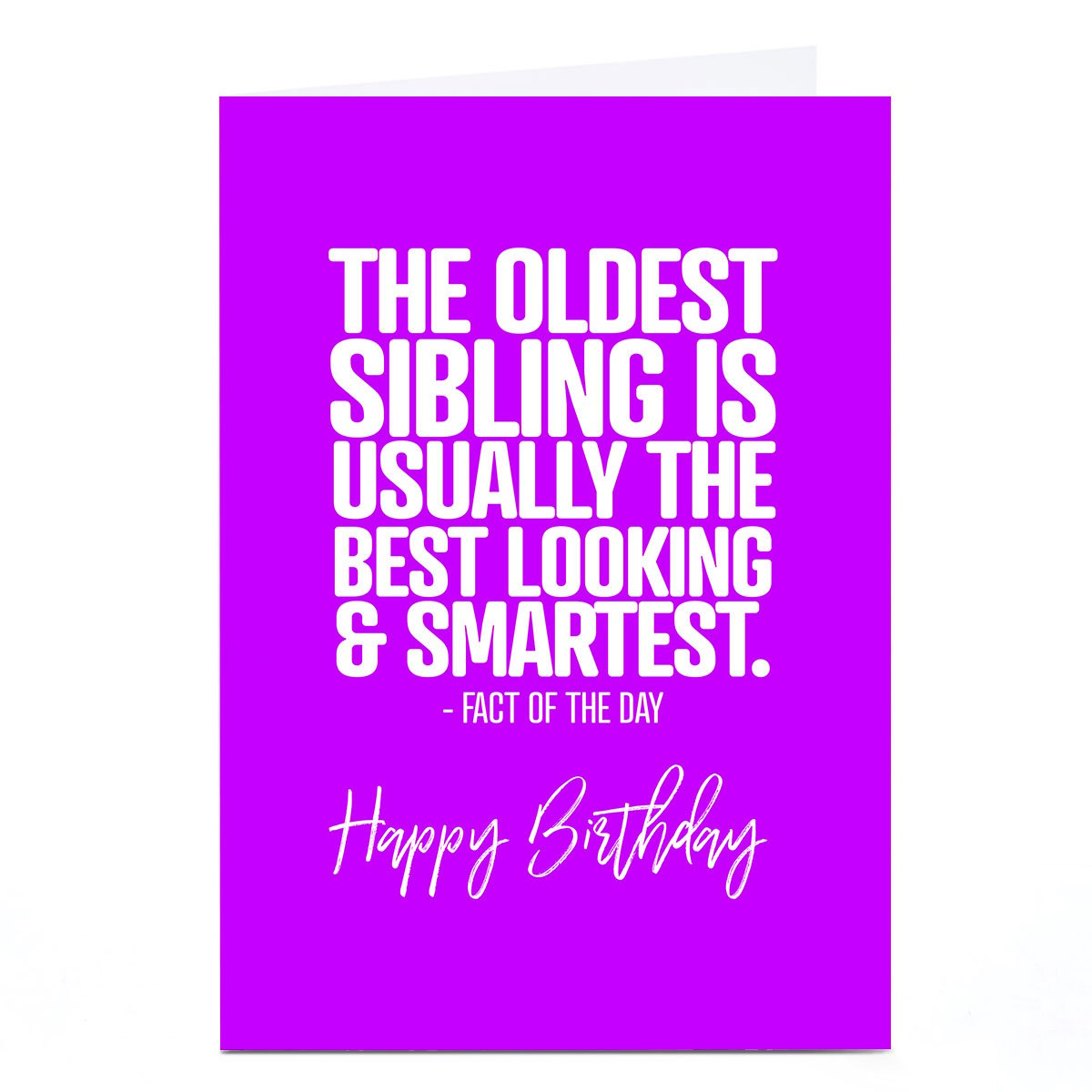 Personalised Punk Birthday Card - Oldest Sibling