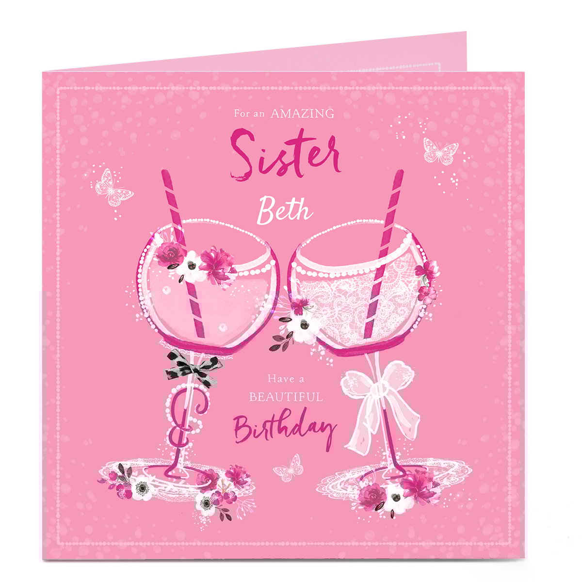 Personalised Birthday Card - Amazing Sister Beautiful