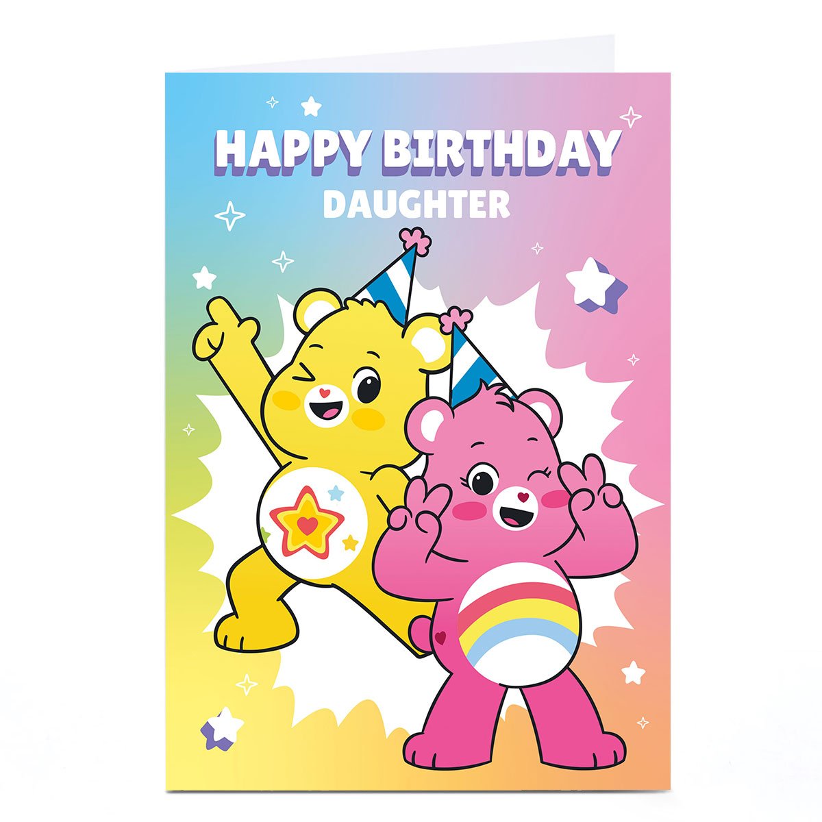 Personalised Birthday Card - Care Bears with Relation