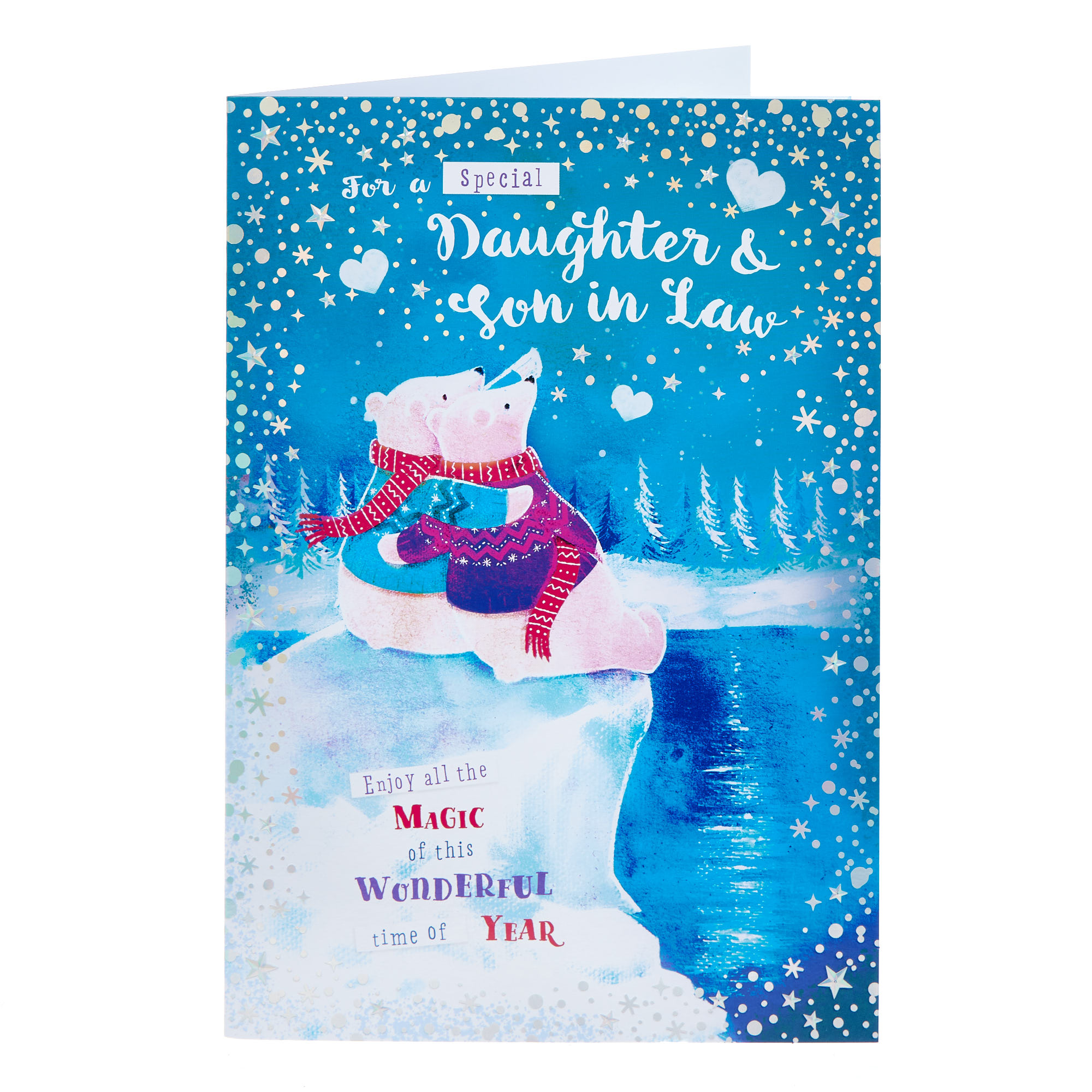 Daughter & Son in Law Polar Bears Christmas Card