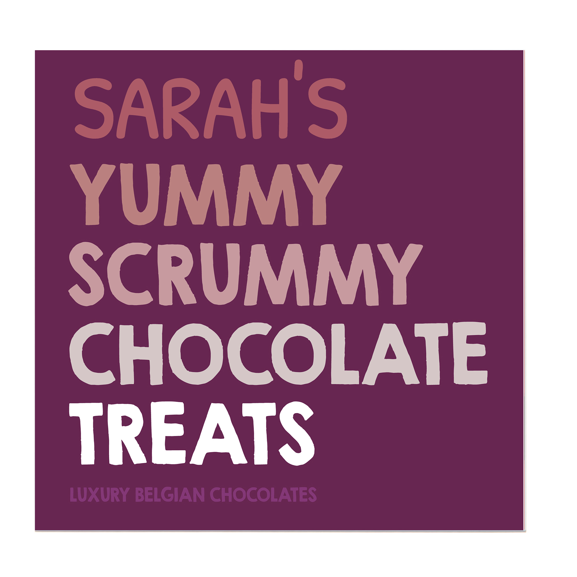 Personalised Belgian Chocolates - Yummy Scrummy