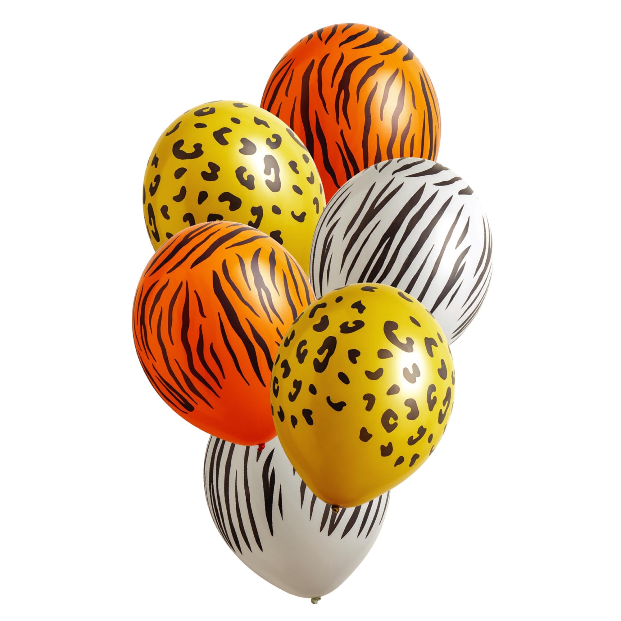 12-Inch Latex Animal Print Balloons - Pack of 6