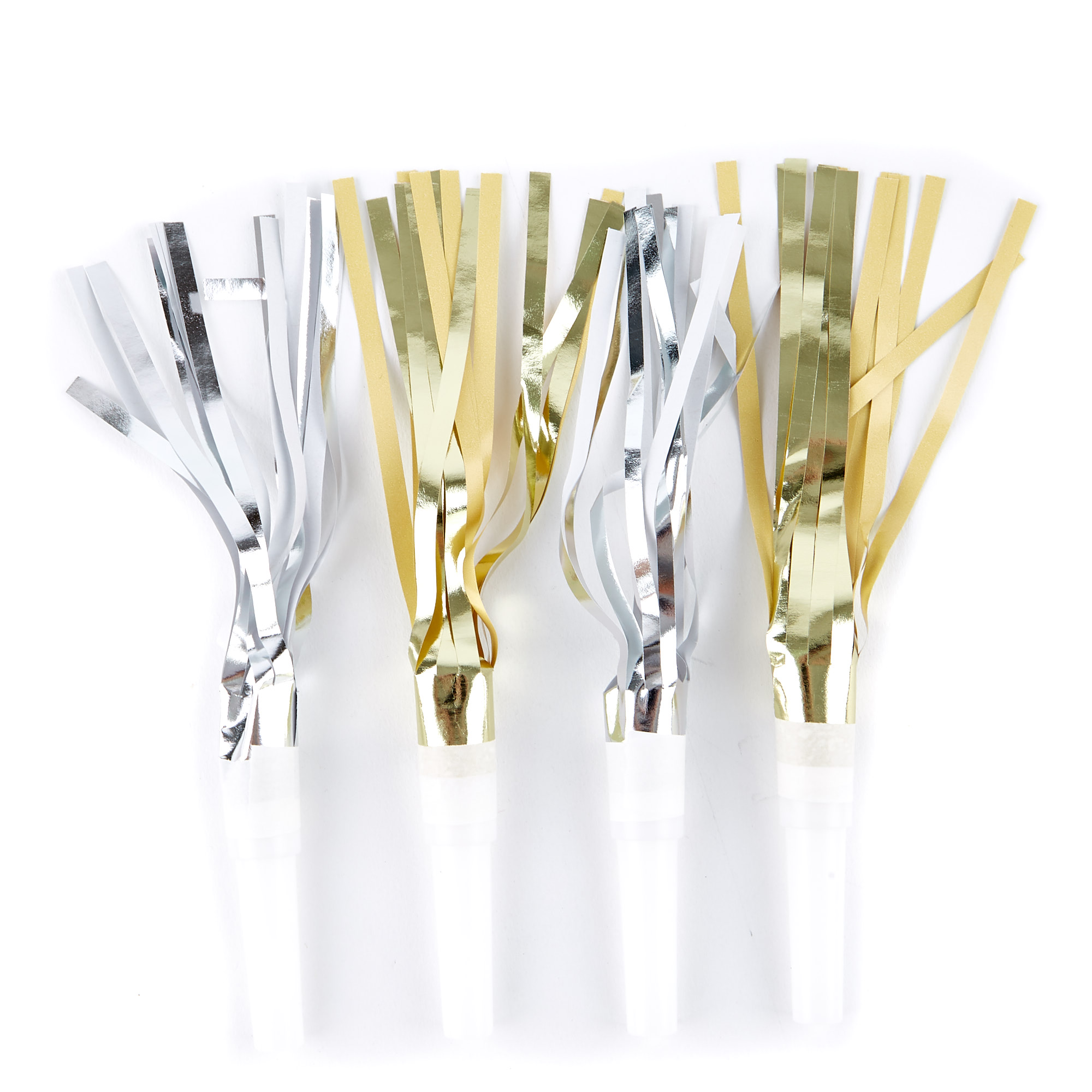 Gold & Silver Foil Party Blowouts - Pack Of 8