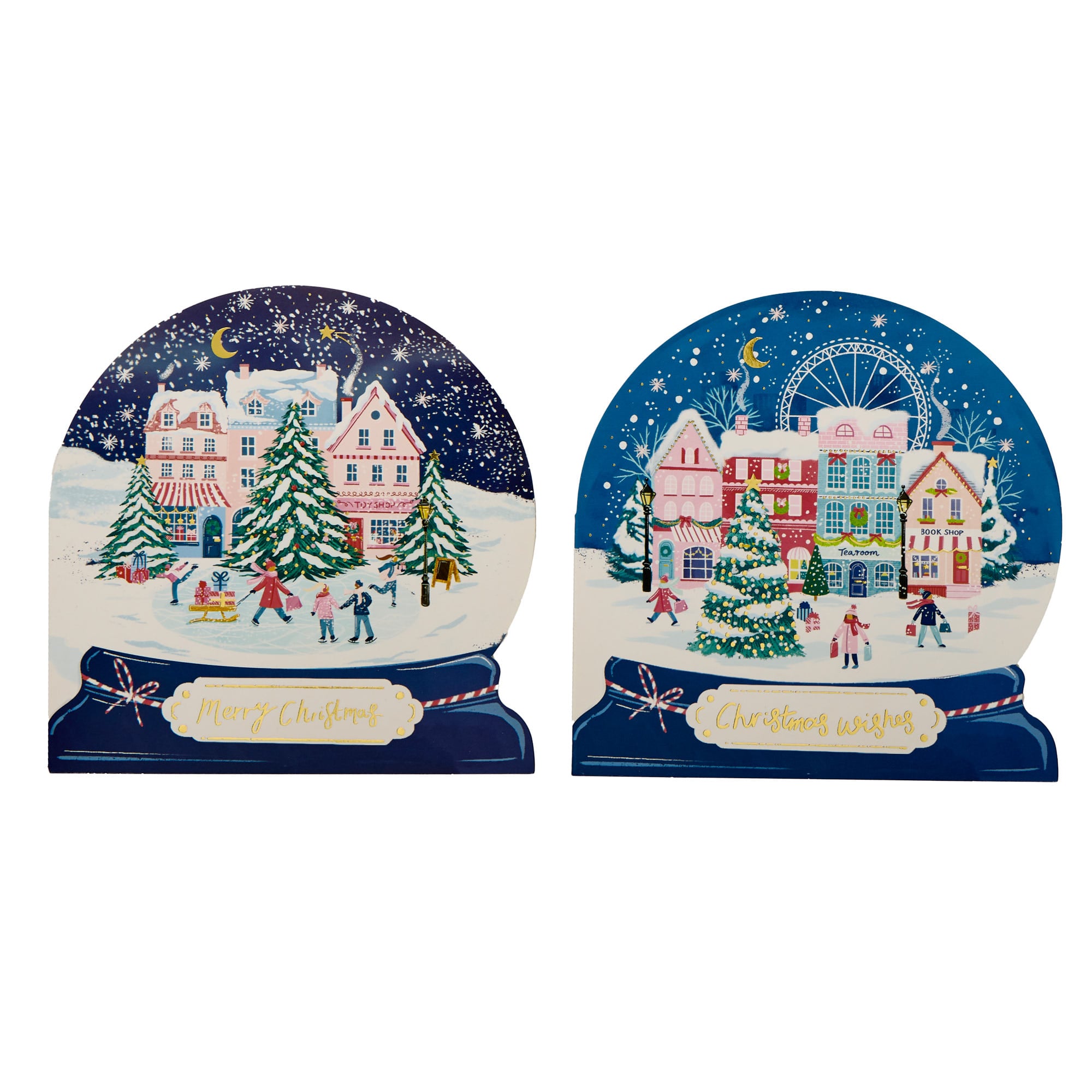16 Snow Globe Charity Christmas Cards - 2 Designs