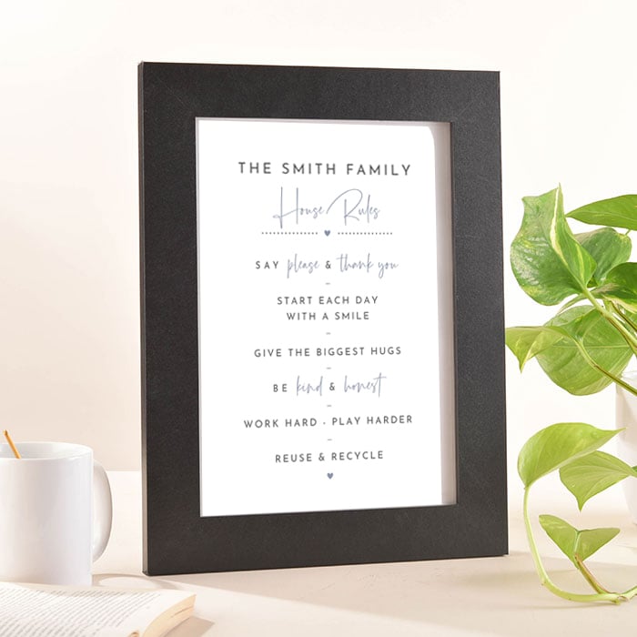 Personalised Family House Rules Portrait Print
