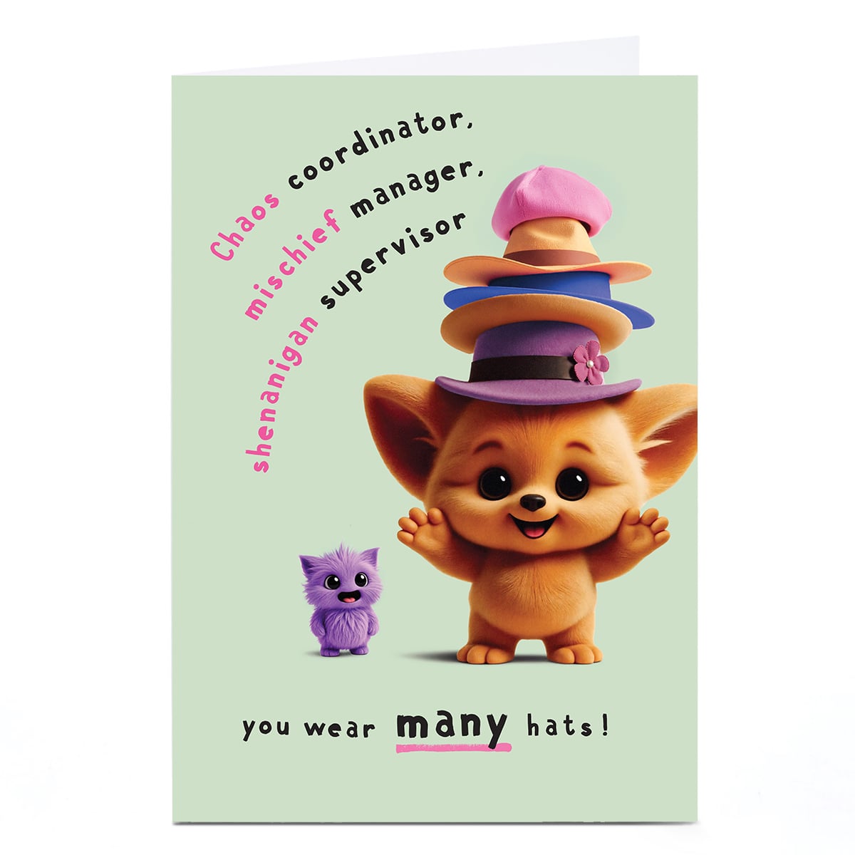 Wimzee Birthday Card - You Wear Many Hats