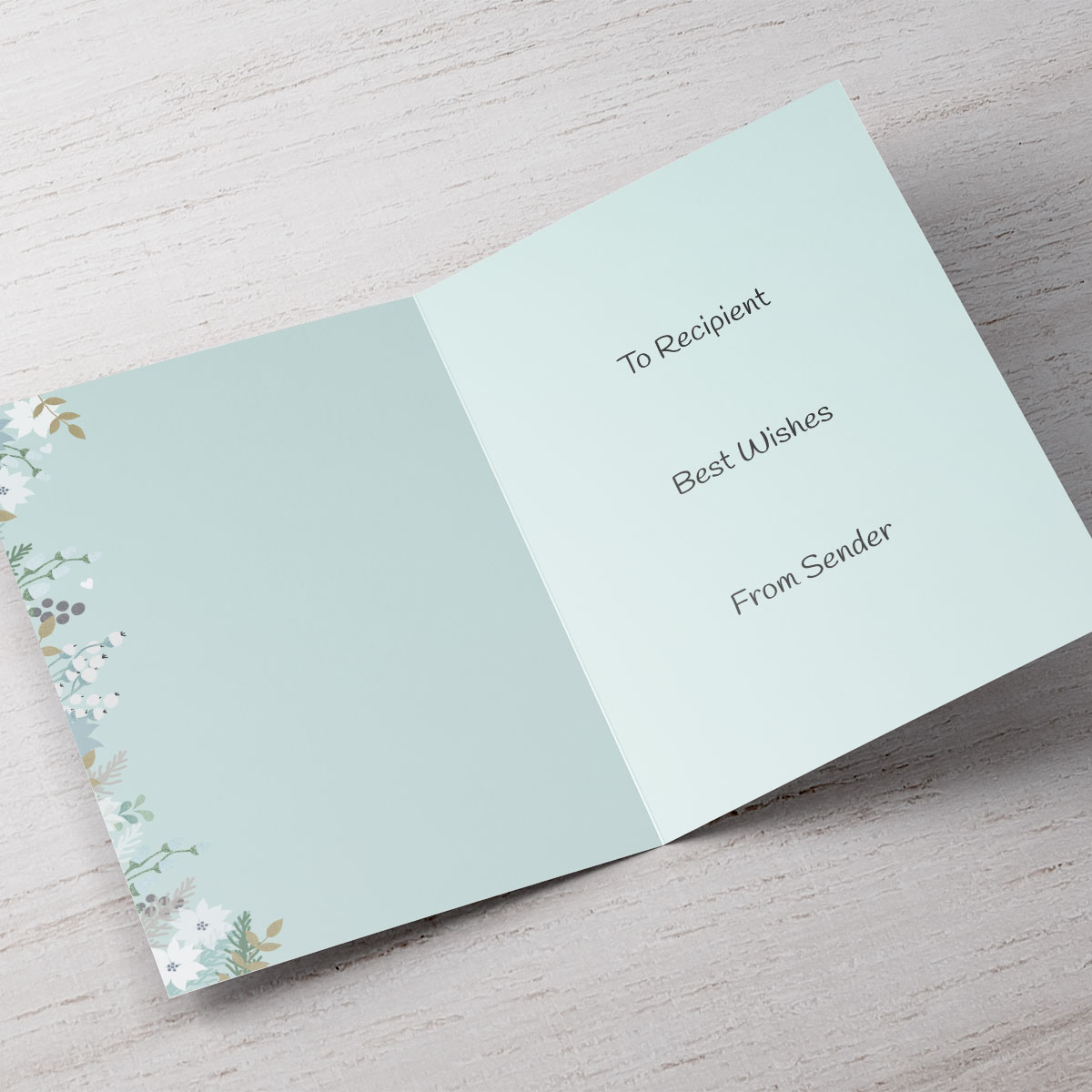 Personalised Wedding Card - Be My Bridesmaid Floral Blue