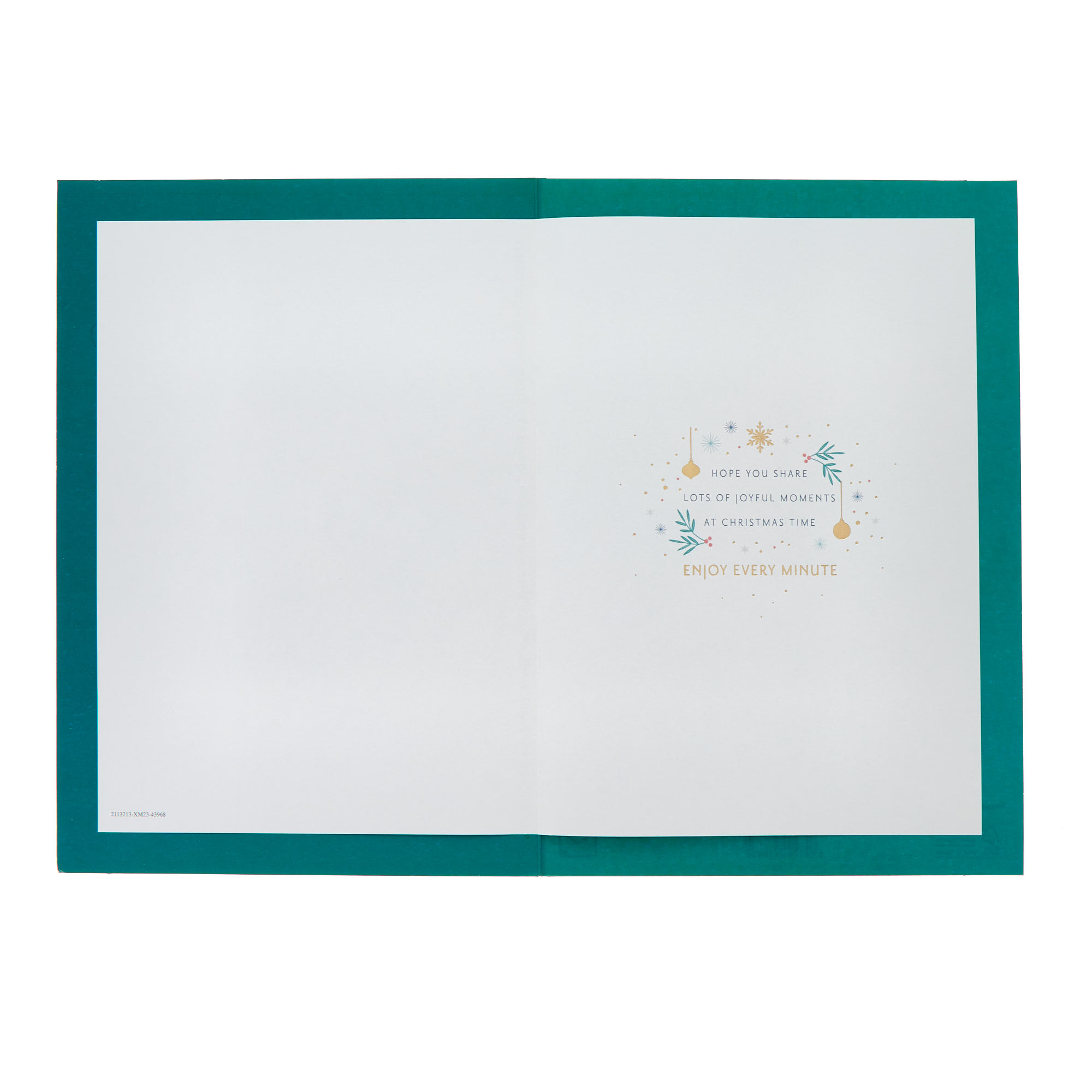 Nanny & Grandad Green & Red Baubles Christmas Card