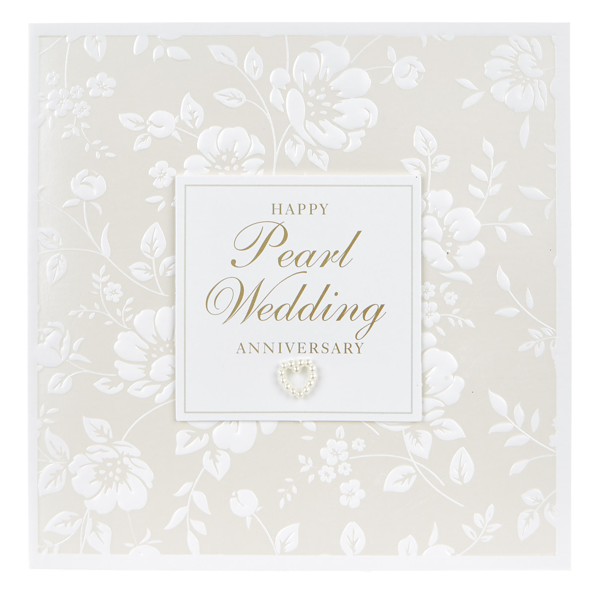 Boutique Collection Anniversary Card - Pearl Wedding 