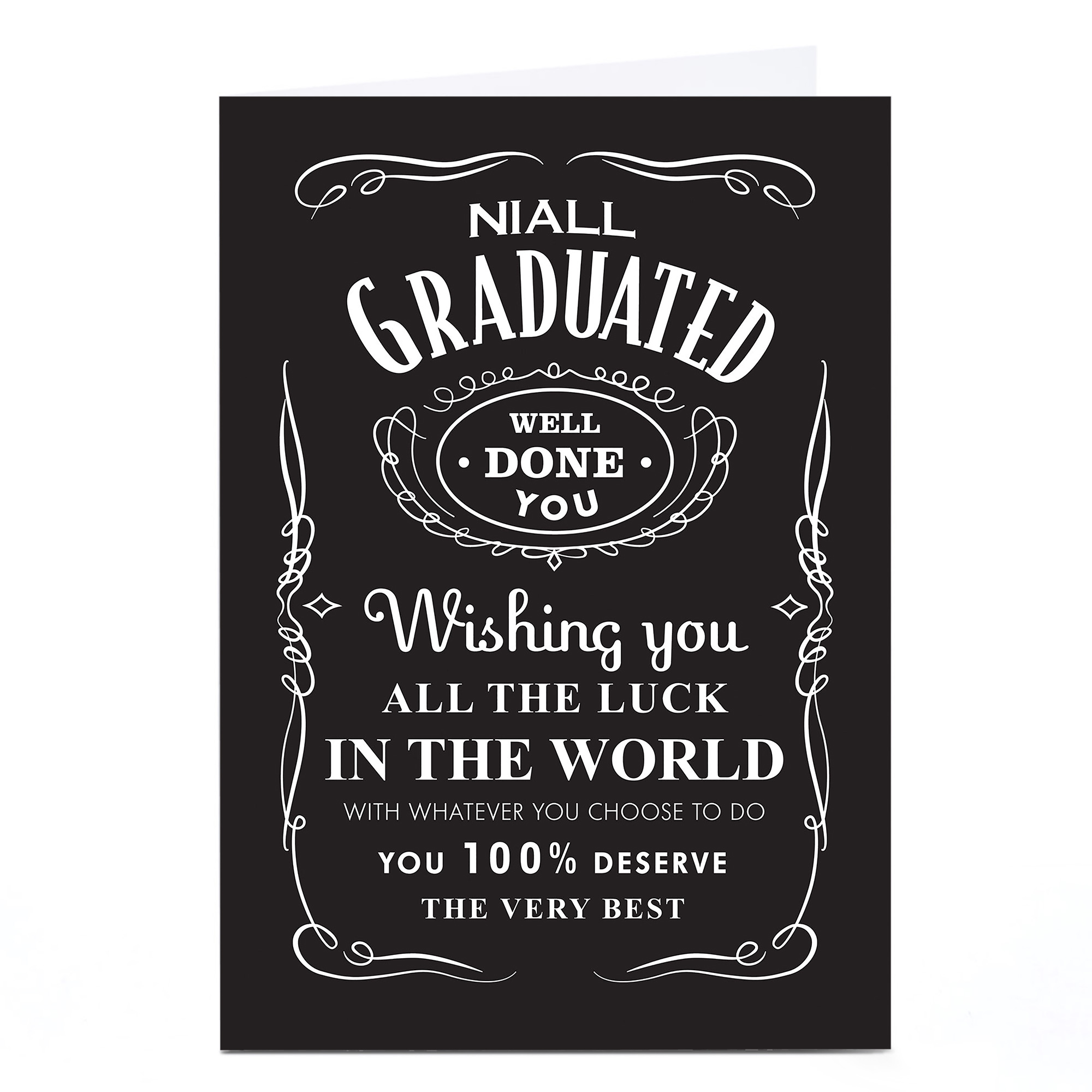 Personalised Graduation Card - Whiskey Label