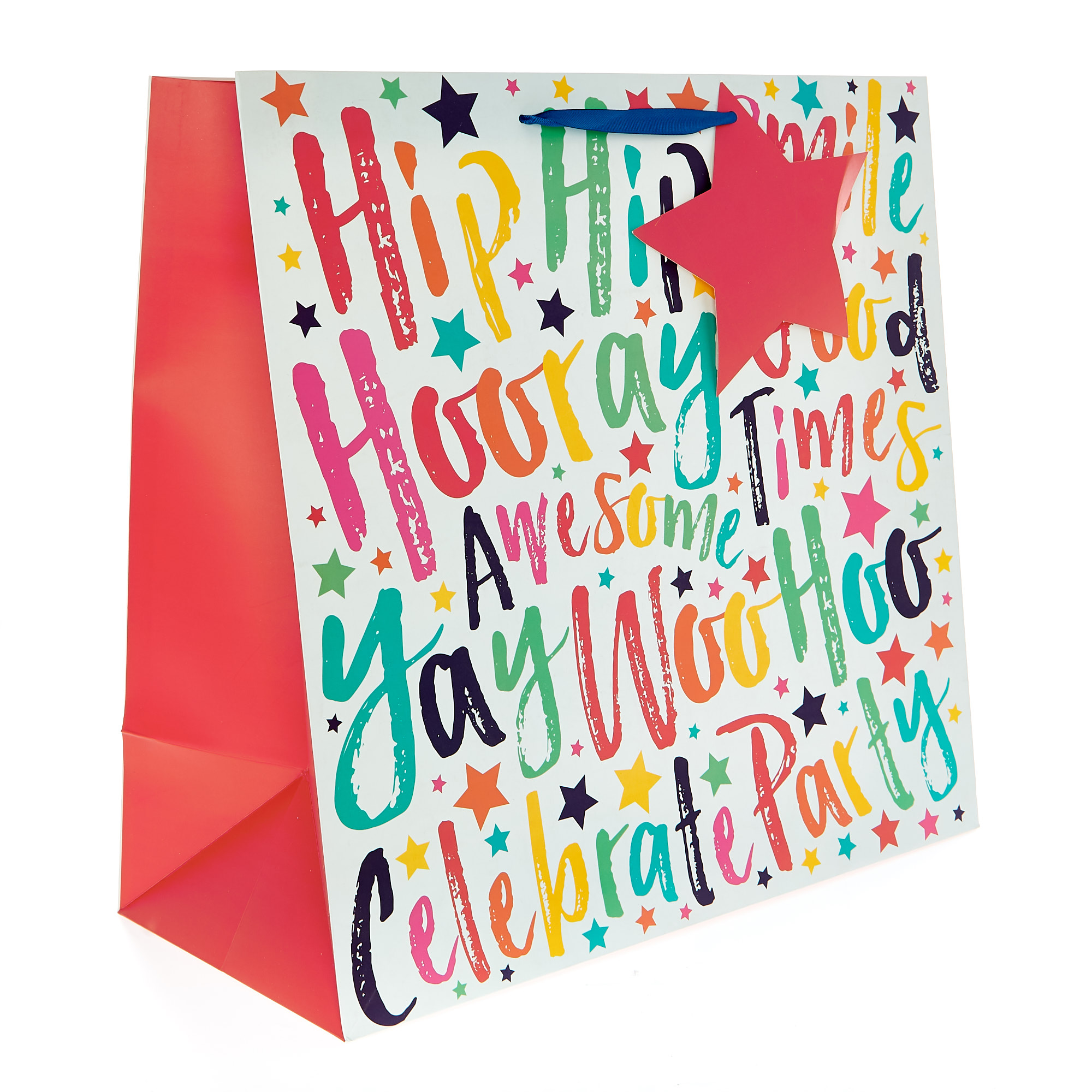 Extra Large Square Gift Bag - Rainbow Hooray Good Times