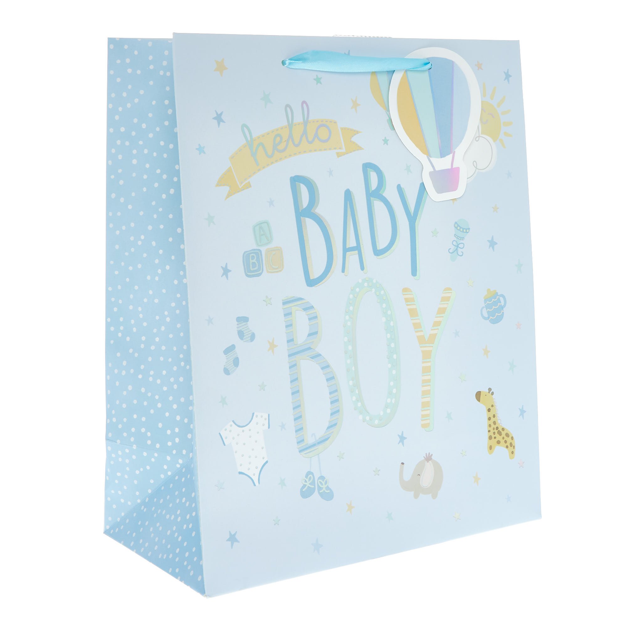 Hello Baby Boy Large Landscape Gift Bag