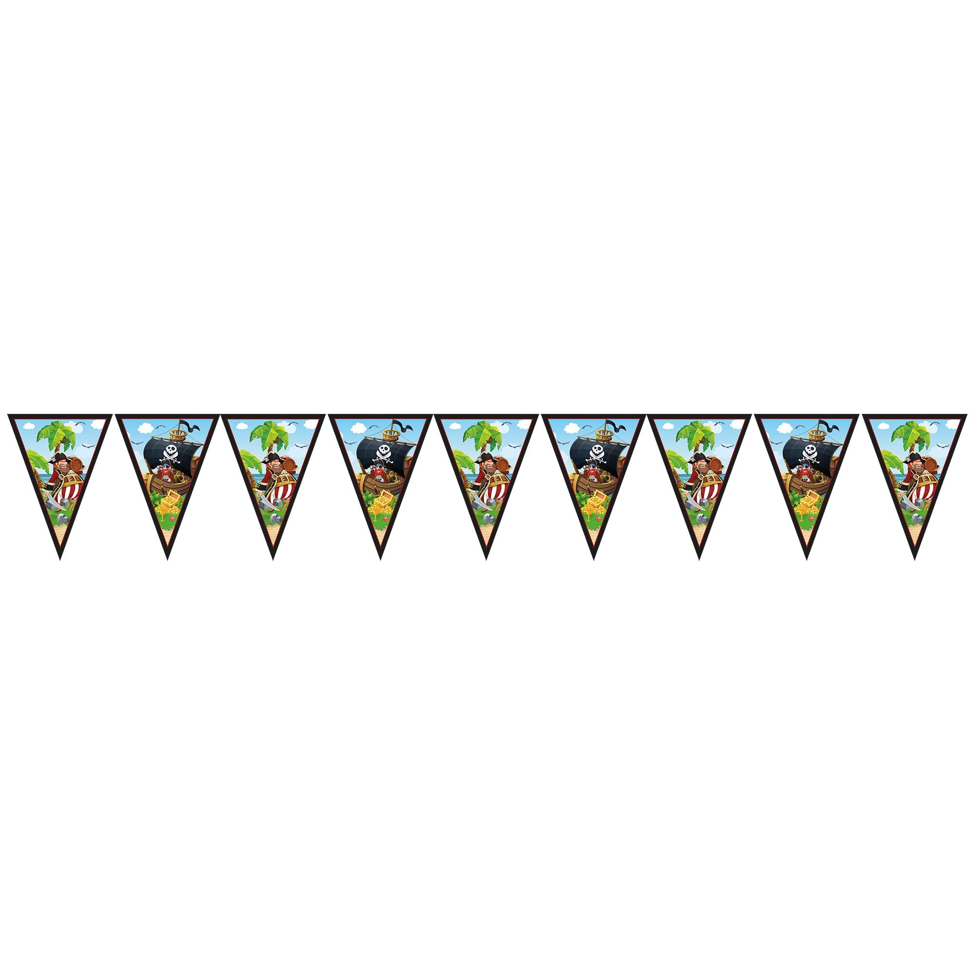 Island Pirates Party Tableware & Decorations Bundle - 16 Guests