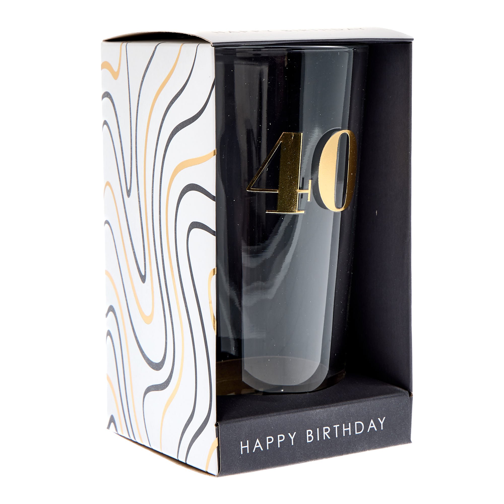 Blue & Gold 40th Birthday Pint Glass