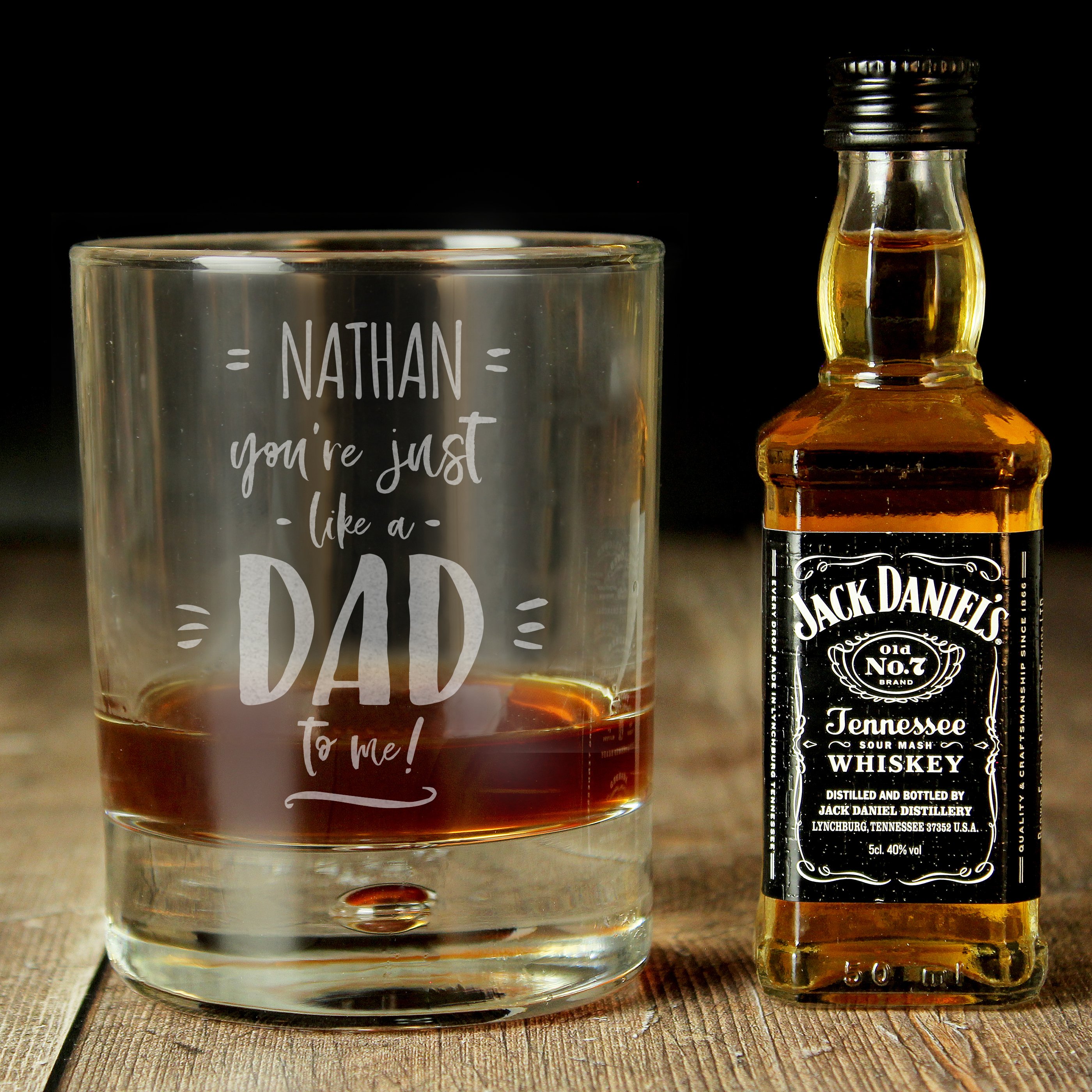 Personalised Like a Dad Jack Daniels Whisky Gift Set