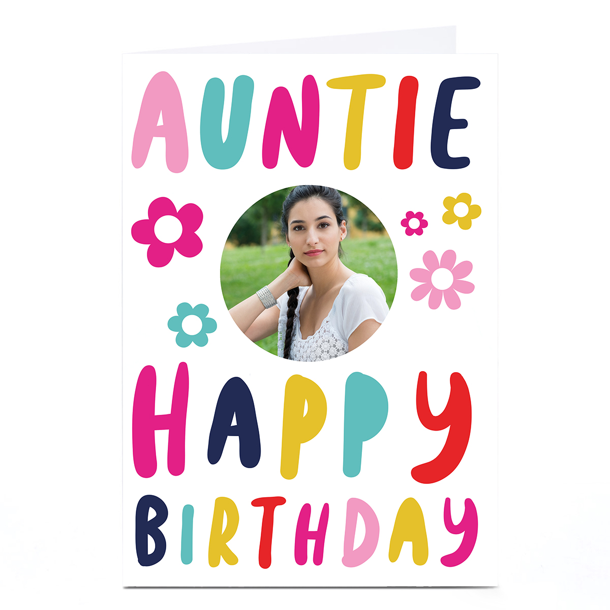 Photo Hello Munki Birthday Card - Auntie