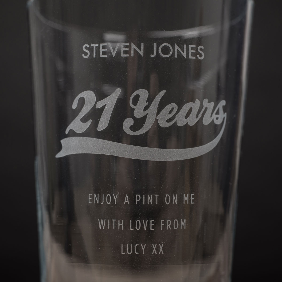 Personalised Birthday Years Pint Glass