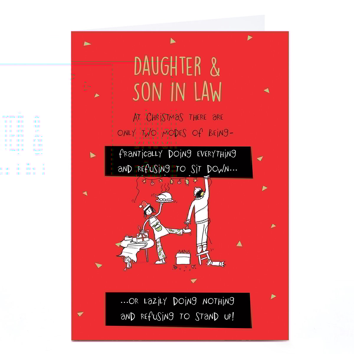 Personalised Christmas Card - Only Two Modes, Daughter & Son-in-Law