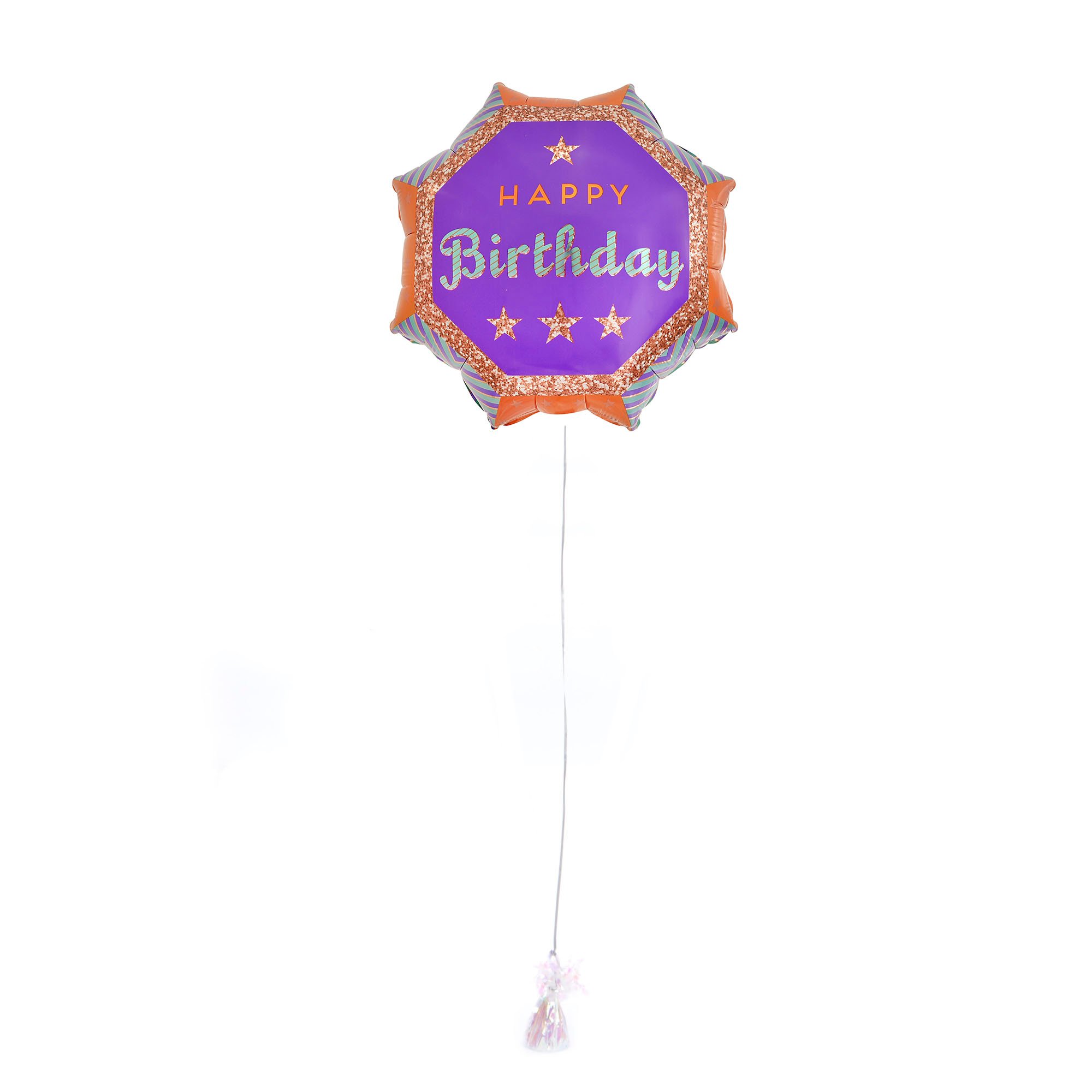 Octagon Happy Birthday Balloon & Lindt Chocolates - FREE GIFT CARD!