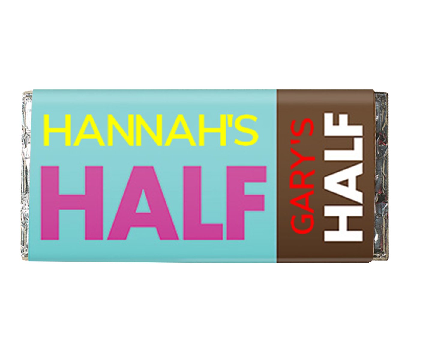 Personalised Chocolate Bar - My Half Your Half