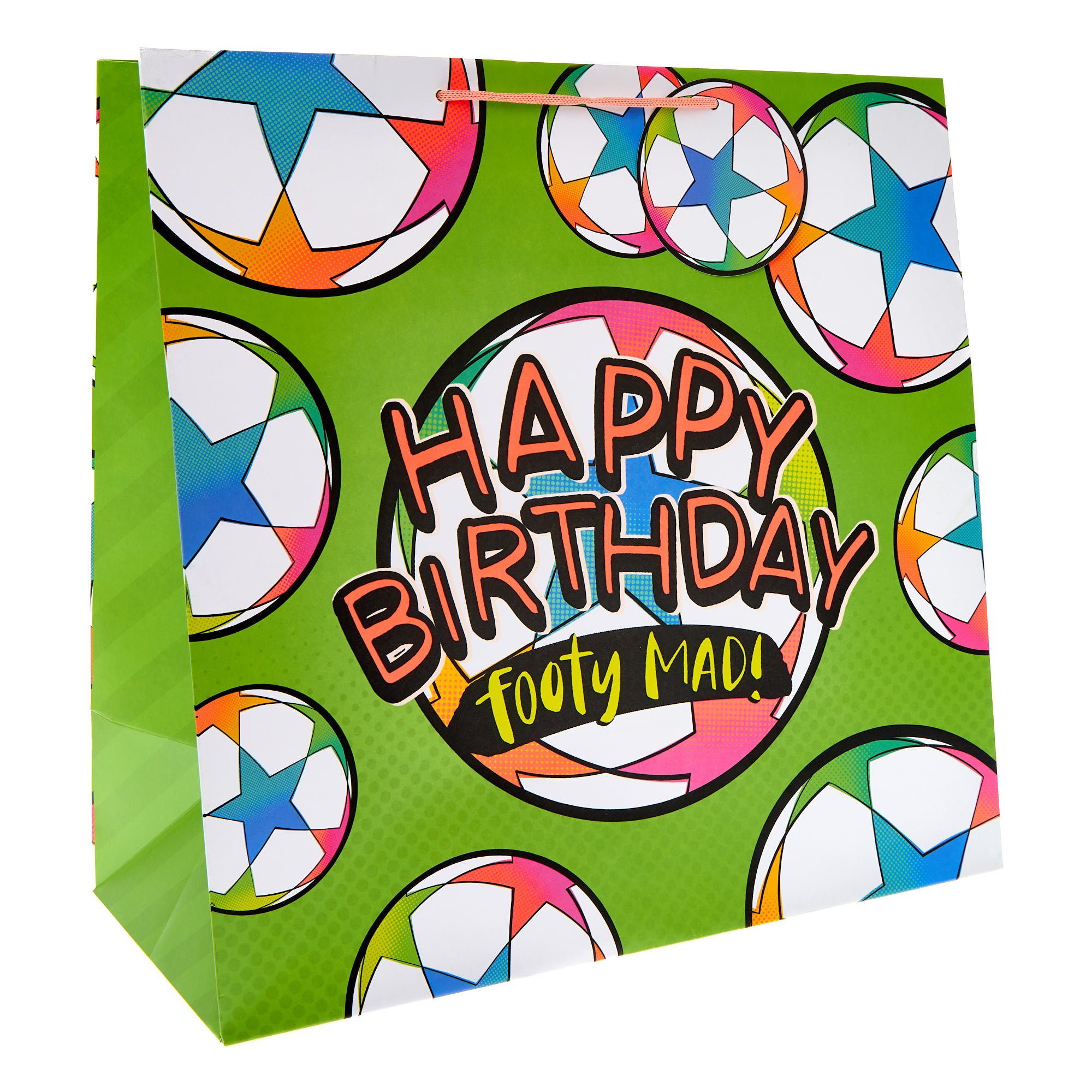 Footy Mad Birthday Giant Square Gift Bag