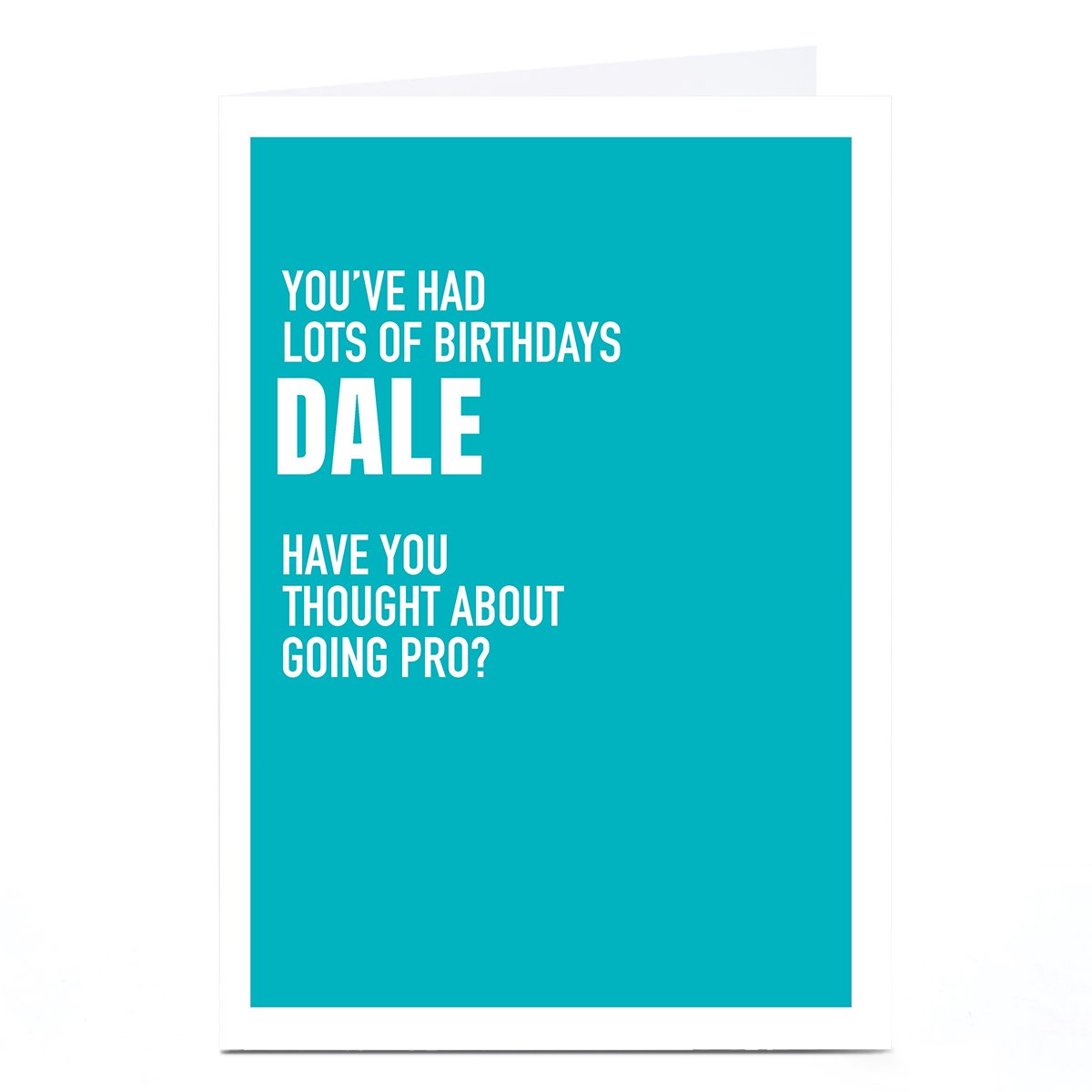 Personalised Wordee Birthday Card - Going Pro