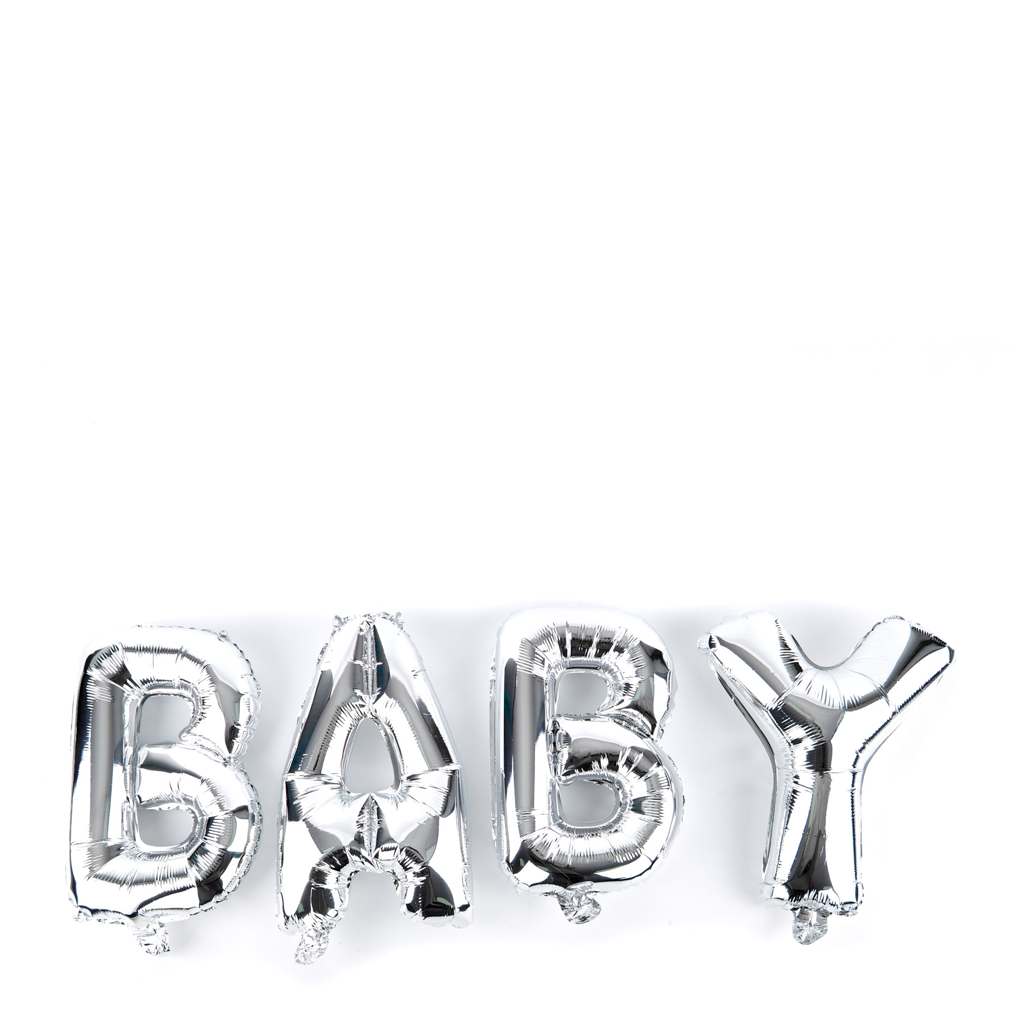 Silver Baby Balloon Banner Kit 