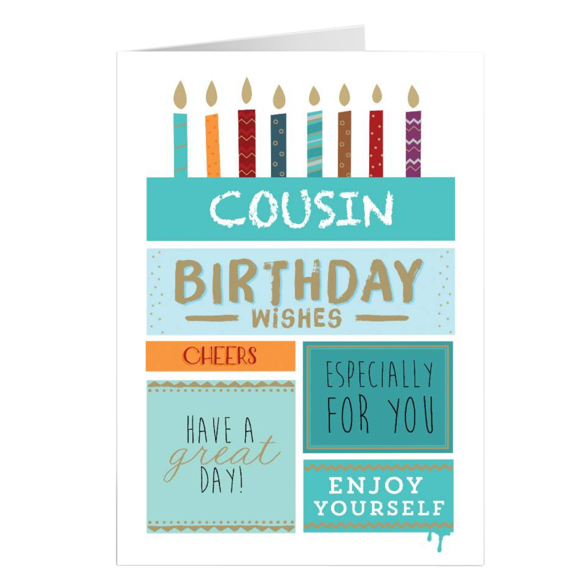 Personalised Birthday Card - Cousin, Birthday Wishes