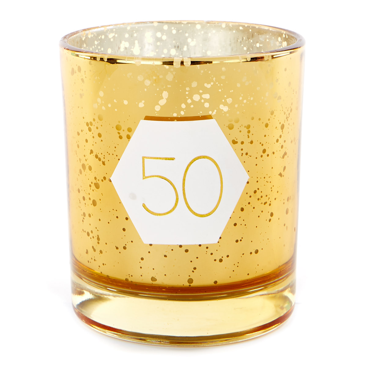 Gold Vanilla Scented 50th Birthday Candle