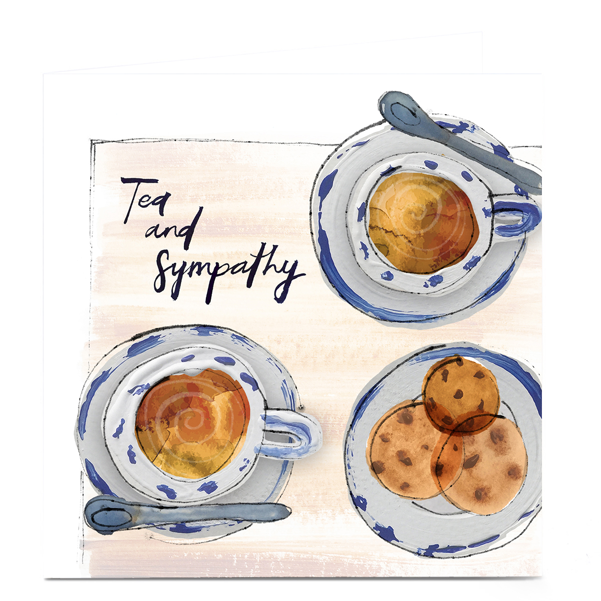 Personalised Emma Valenghi Sympathy Card - Tea