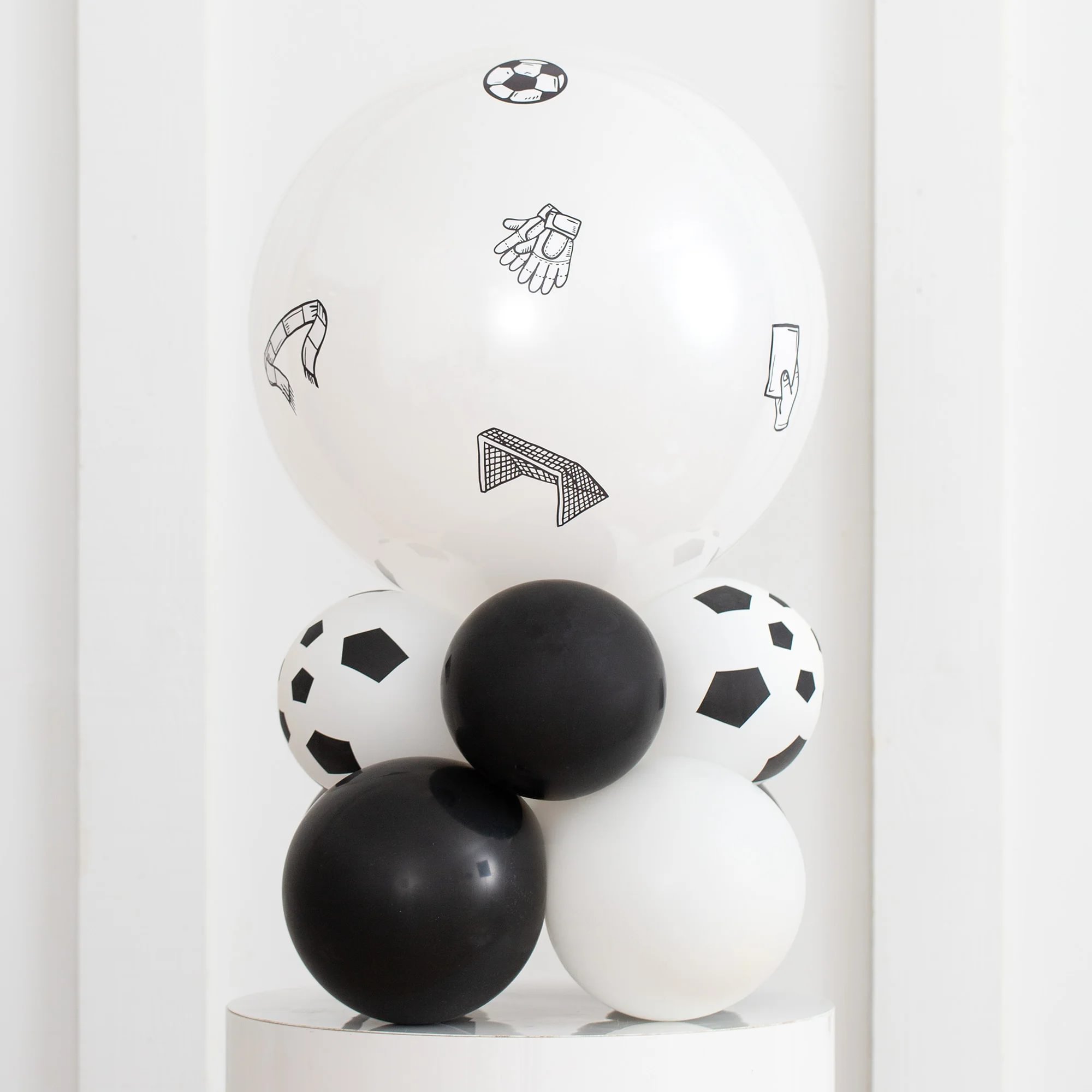 Happy Father's Day Football Bubble Balloon Stack - Delivered Inflated!