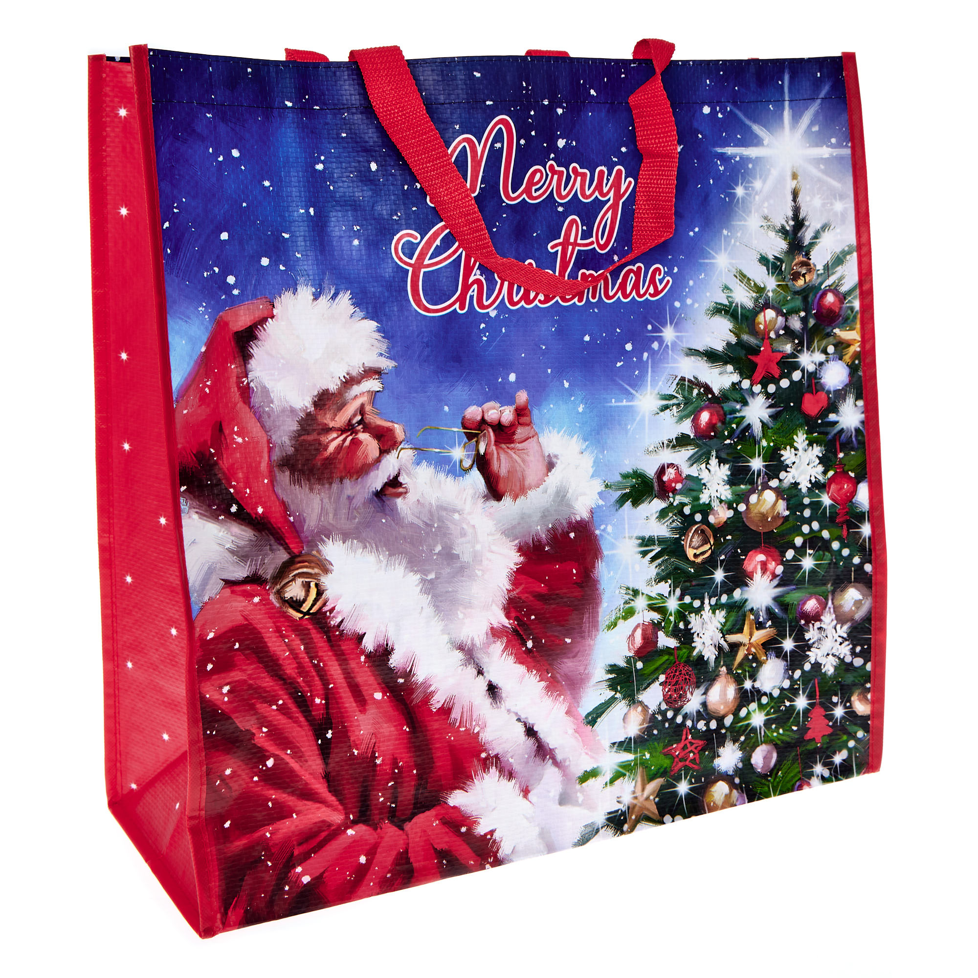 Traditional Santa Jumbo Square Christmas Gift Bag For Life