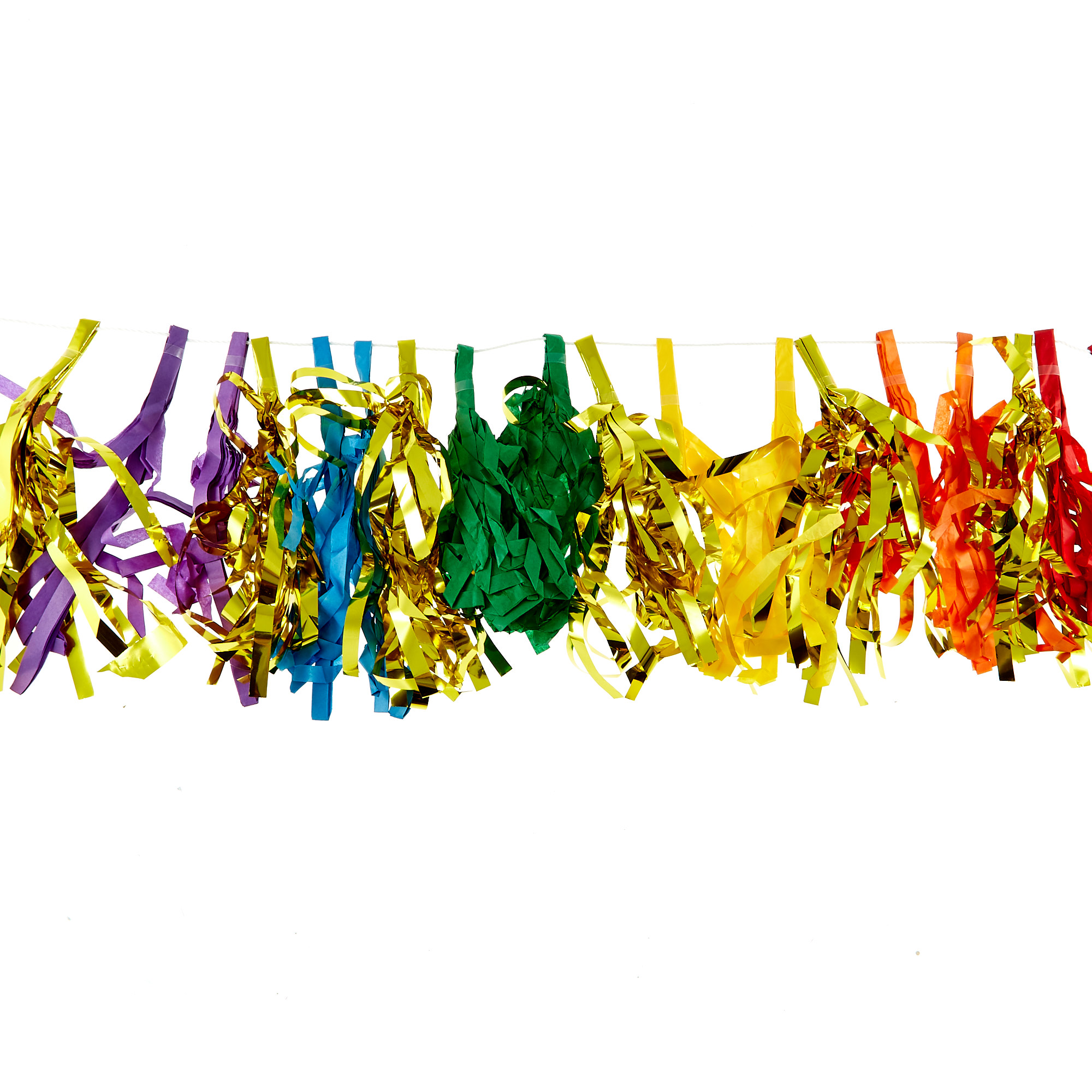 Rainbow Tassel Banner 3m
