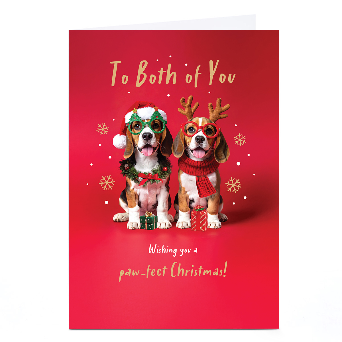 Christmas Card - Wishing You A Paw-fect Christmas, To Both of You