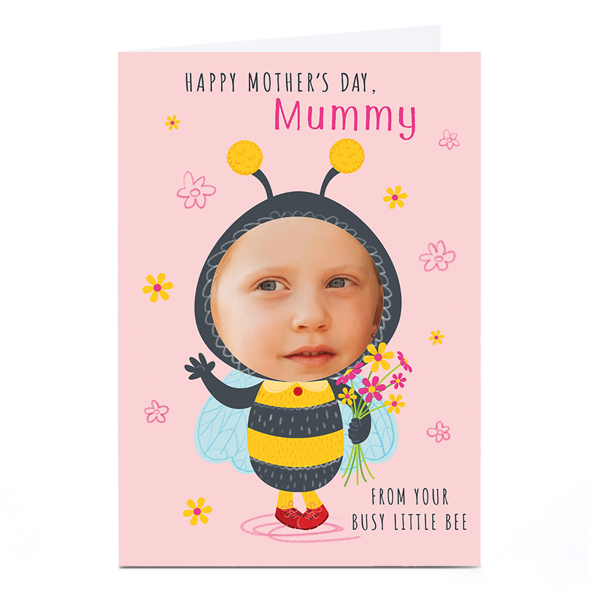 Photo Dalia Clark Mother's Day Card - Busy Little Bee, Mummy Pink