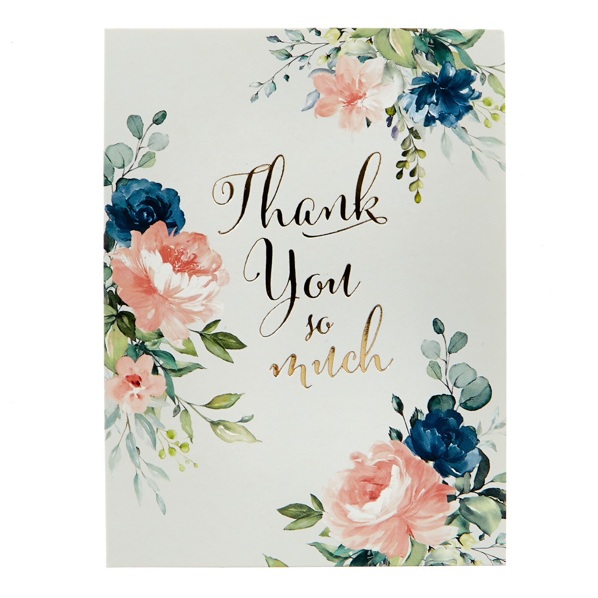 Thank You So Much Floral Cards - Pack Of 12