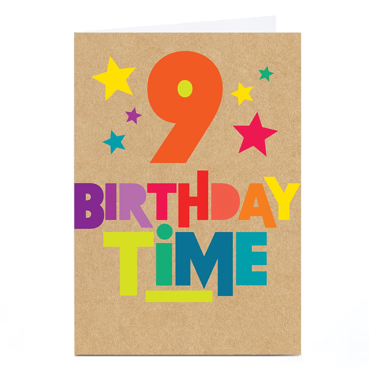 9th Birthday Card - Birthday Time Bright Stars