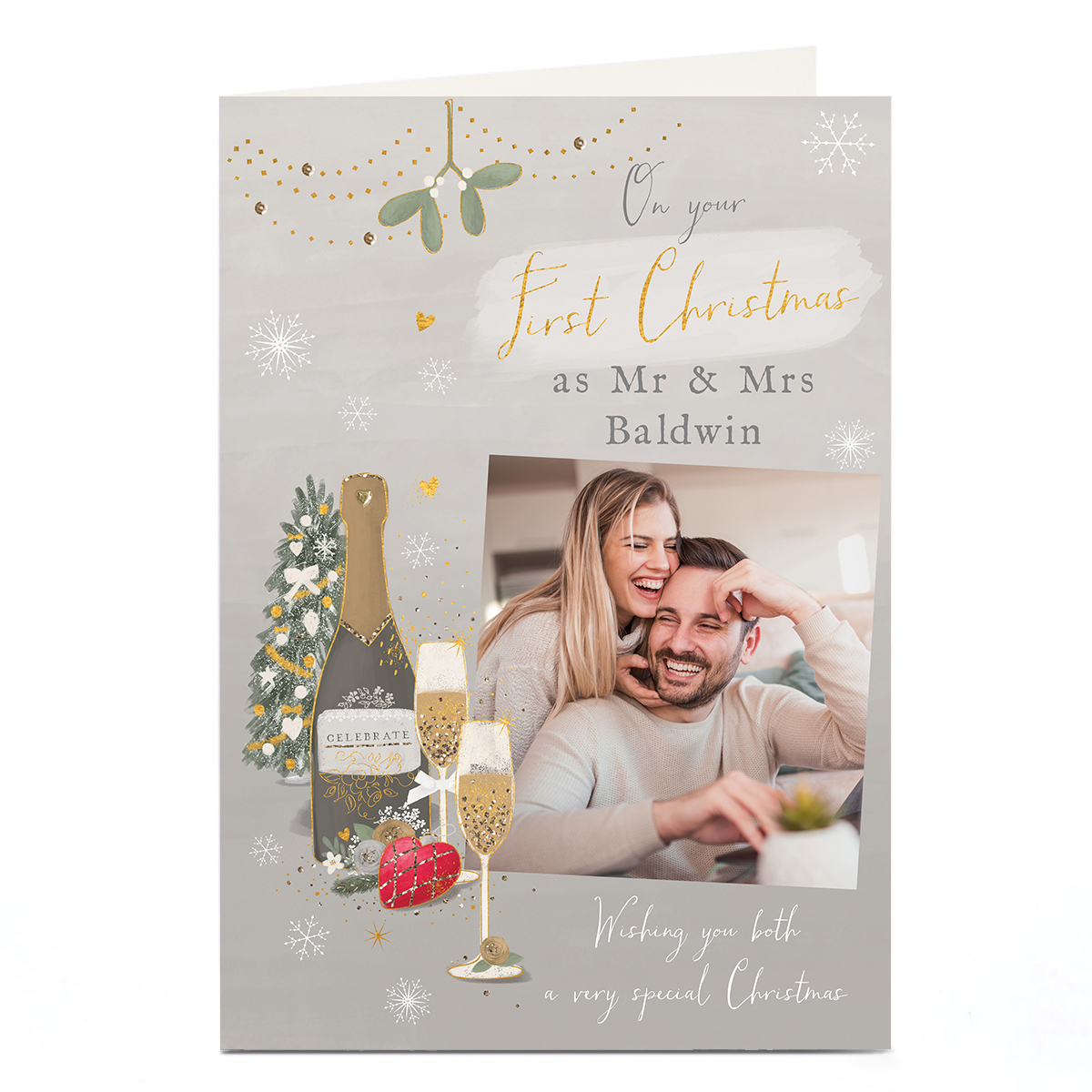 Photo First Christmas Card - Special Couple