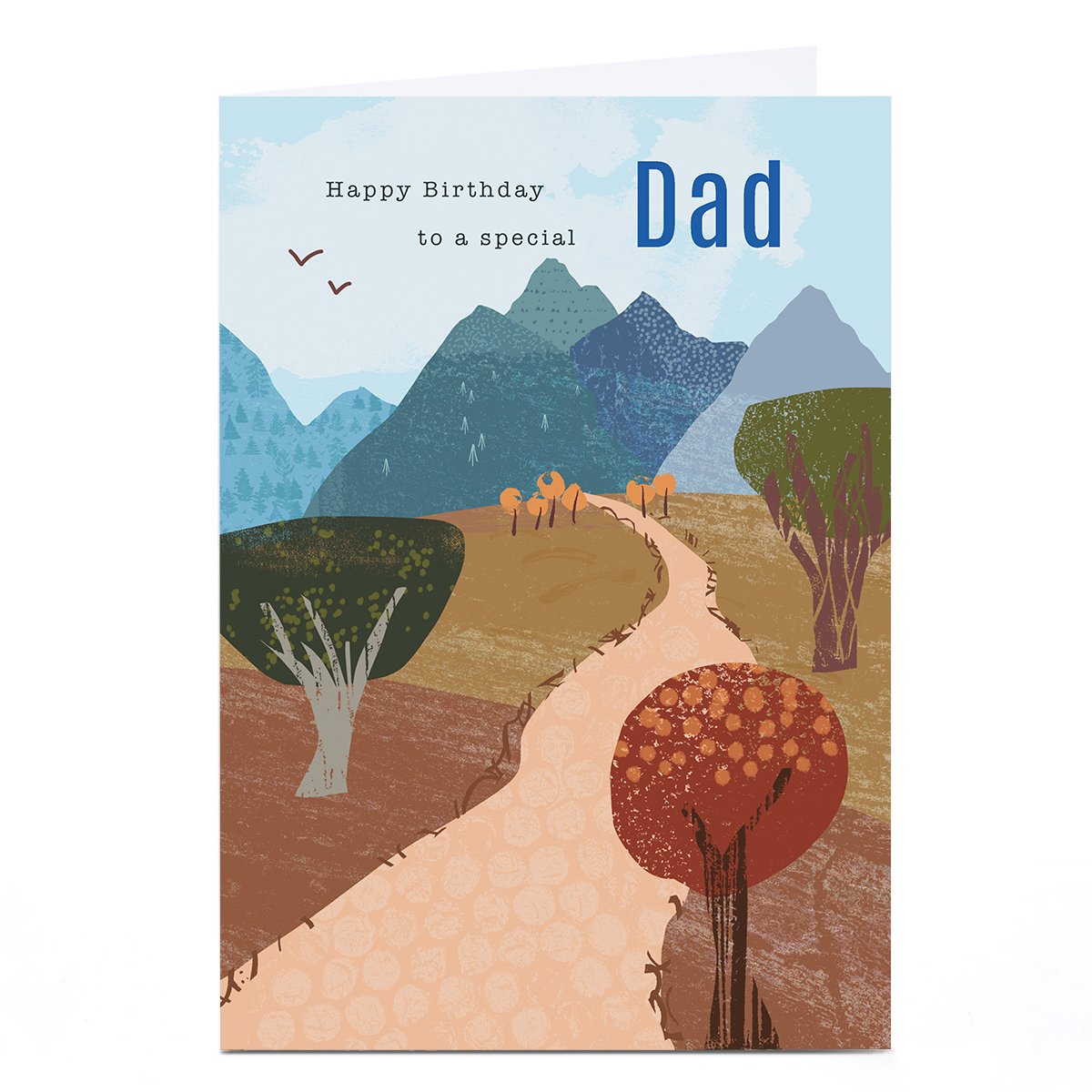 Personalised Rebecca Prinn Birthday Card - Mountain Path Dad