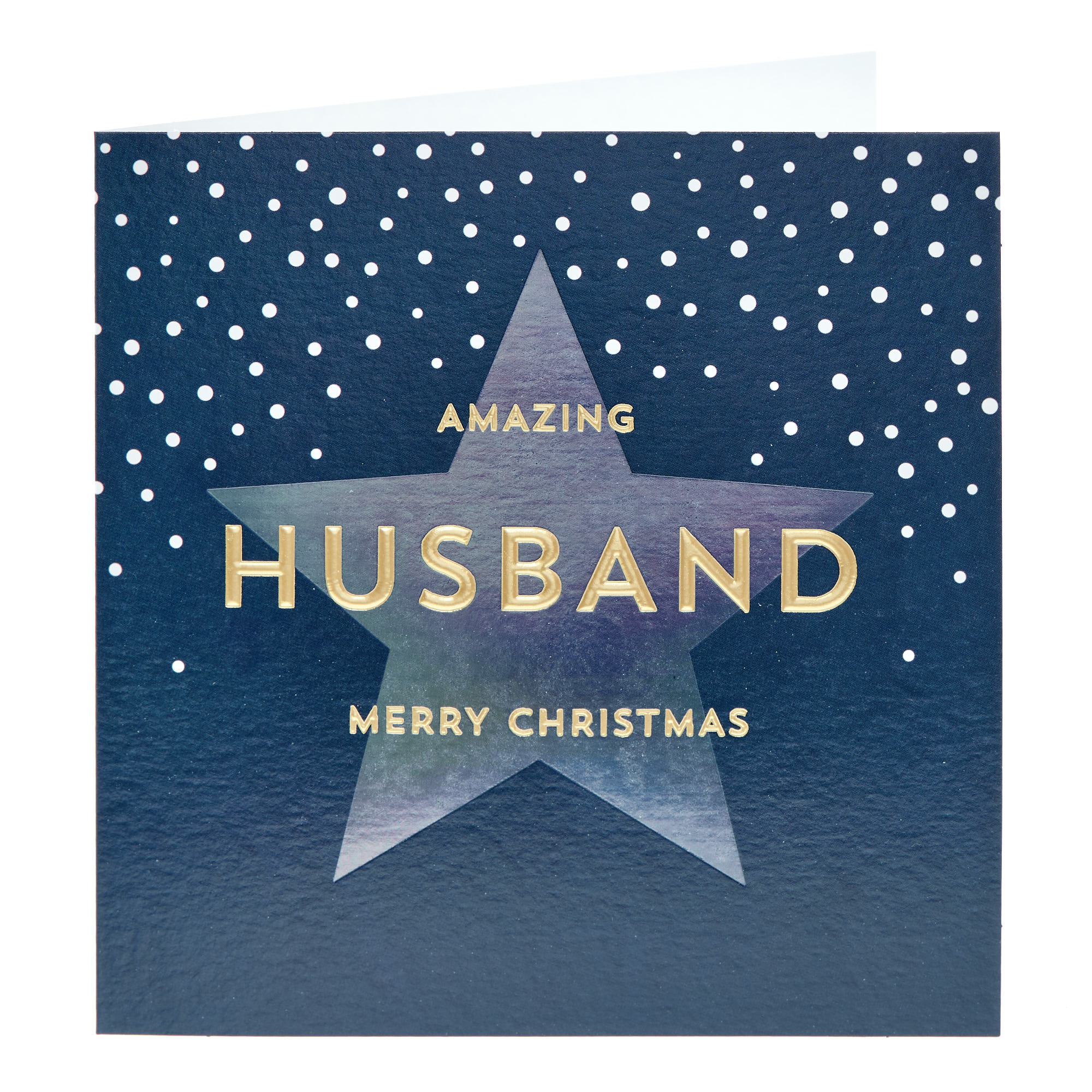 Husband Navy Star Christmas Card