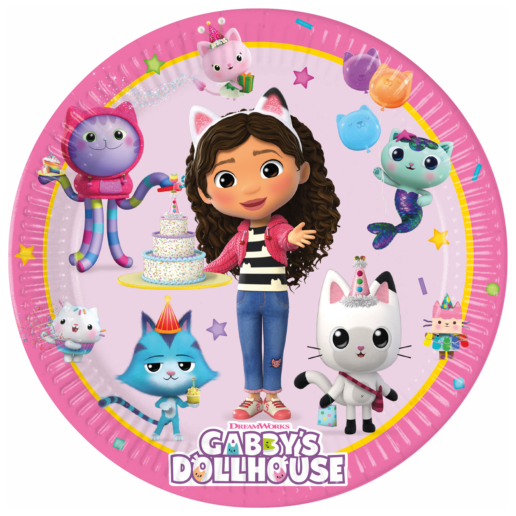 Gabby's Dollhouse Party Tableware & Decorations Bundle - 16 Guests