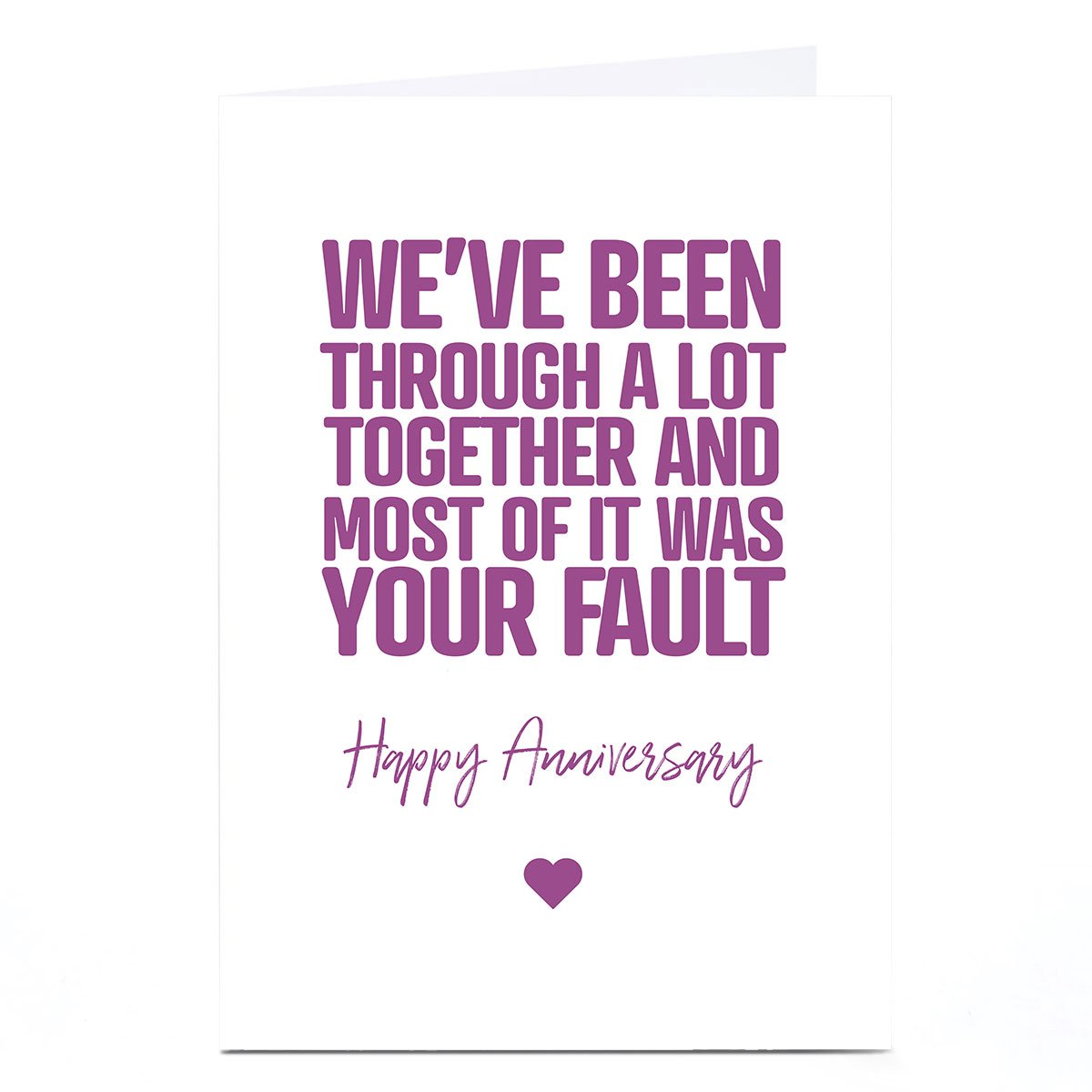 Personalised Punk Cards Anniversary Card - Your Fault