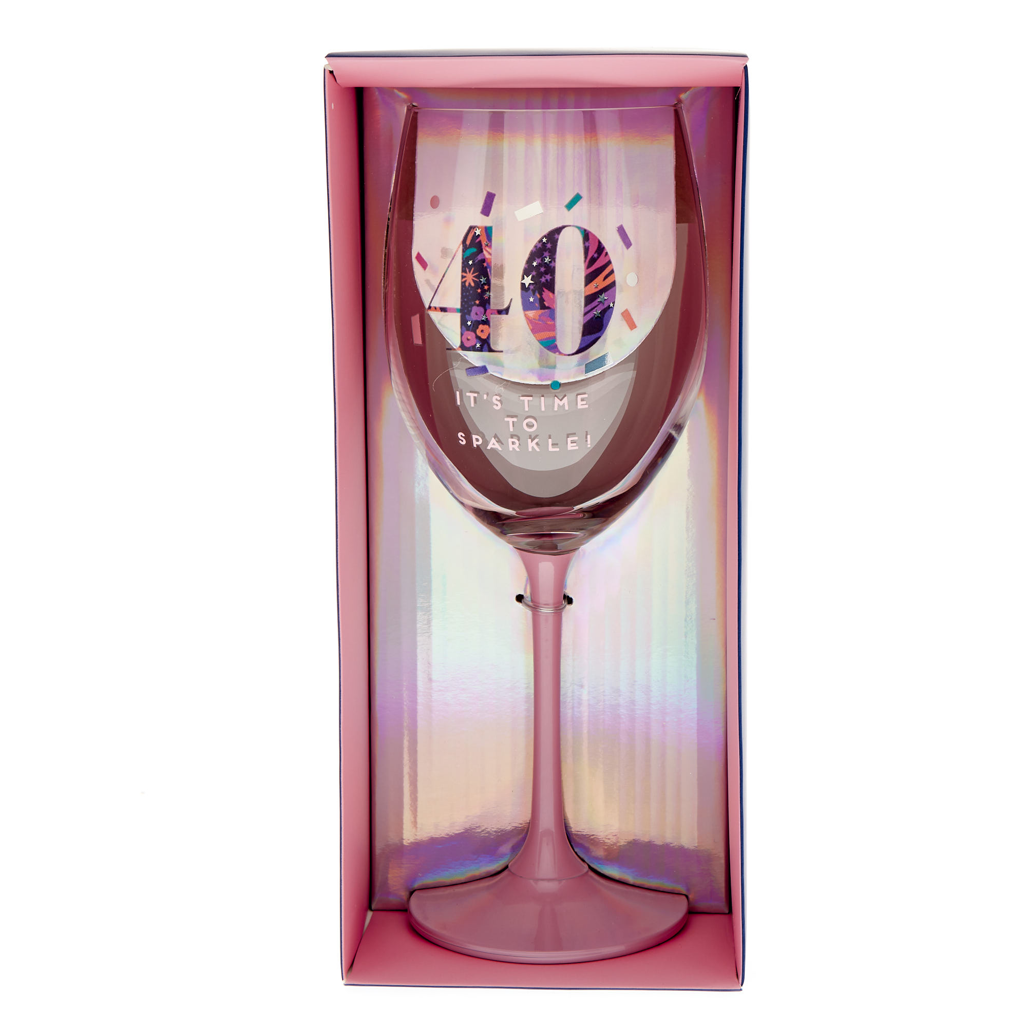 40 It's Time To Sparkle Wine Glass