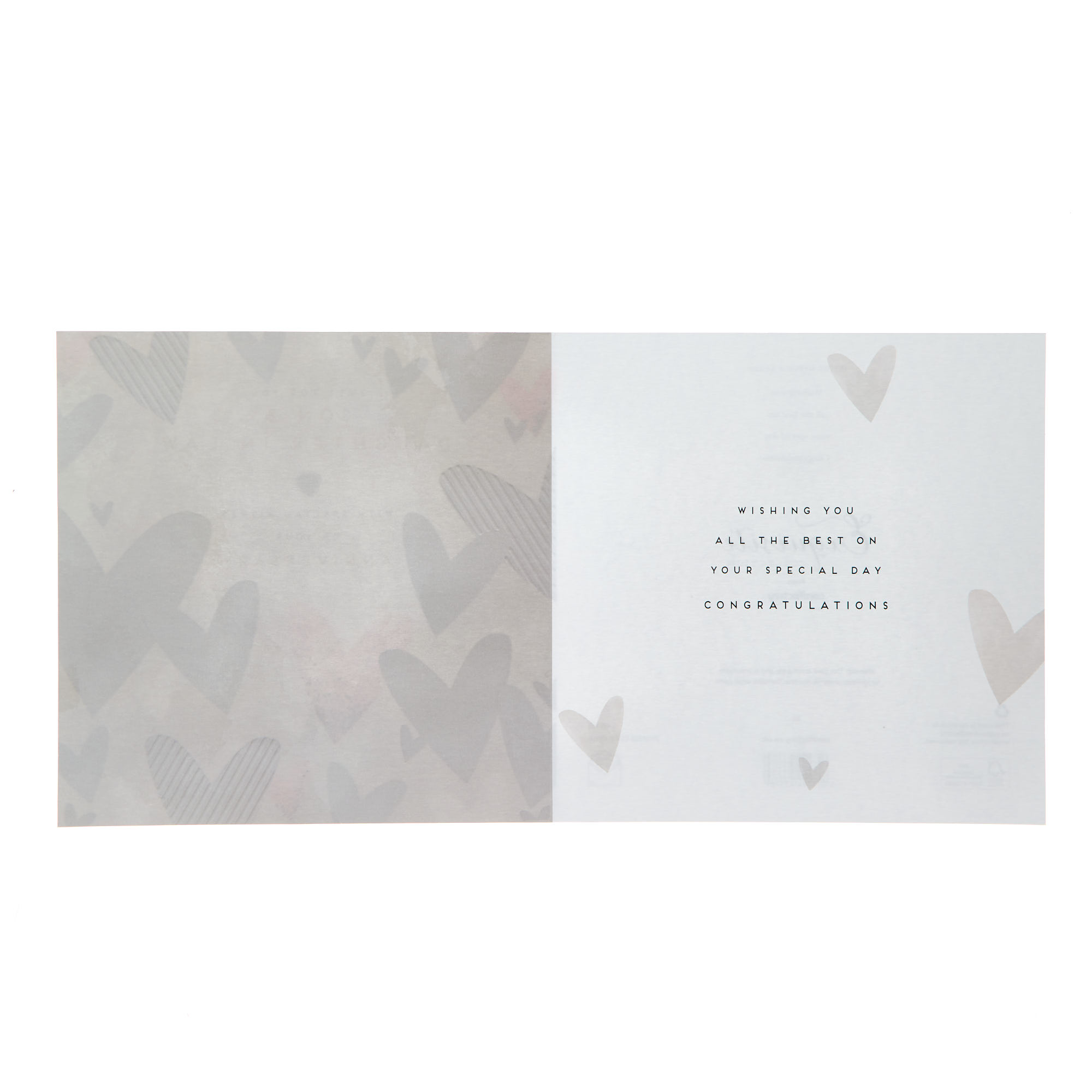 Son & Daughter In Law Foil Hearts Wedding Anniversary Card