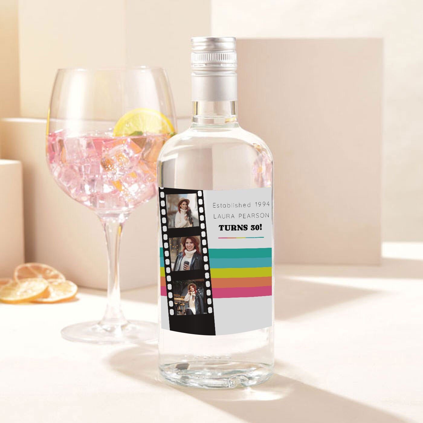 Personalised Photo Gin - Polaroid Strip